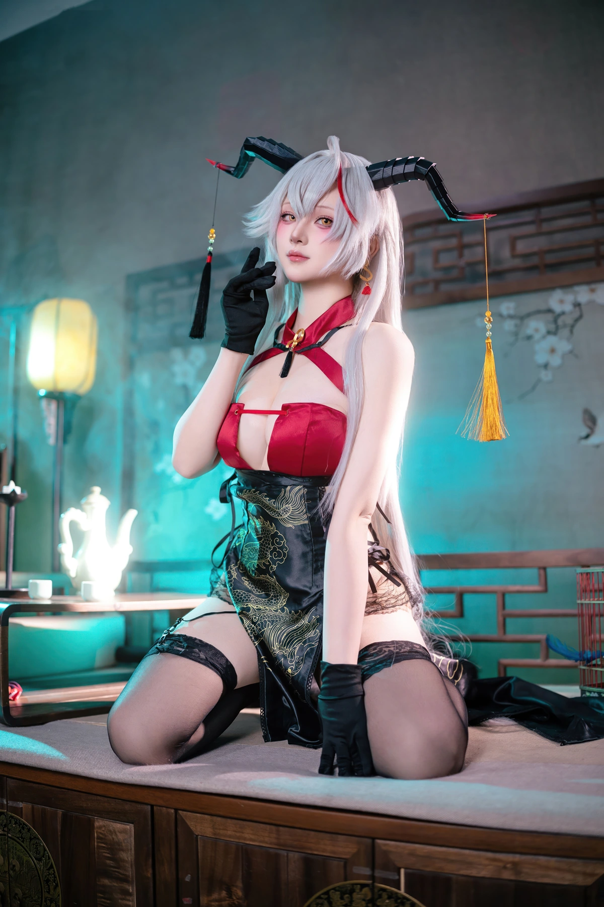 Cosplay 屿鱼 – 碧蓝航线 埃吉尔旗袍