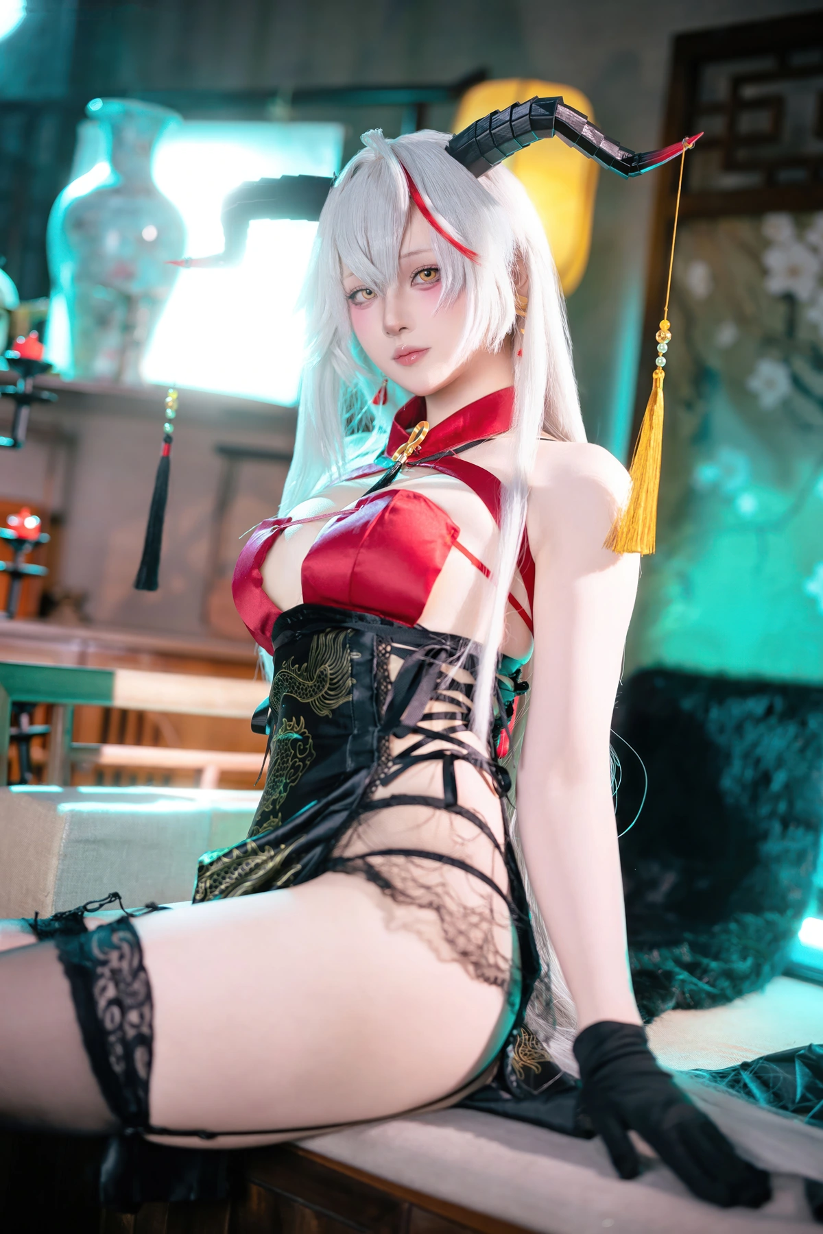 Cosplay 屿鱼 – 碧蓝航线 埃吉尔旗袍
