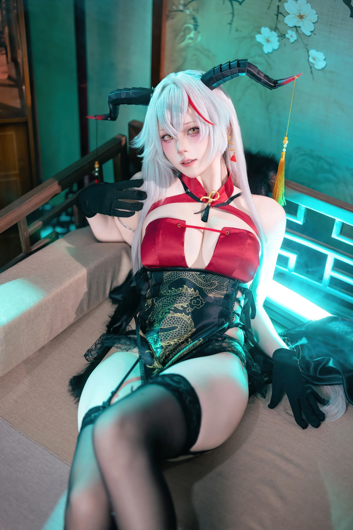 Cosplay 屿鱼 – 碧蓝航线 埃吉尔旗袍