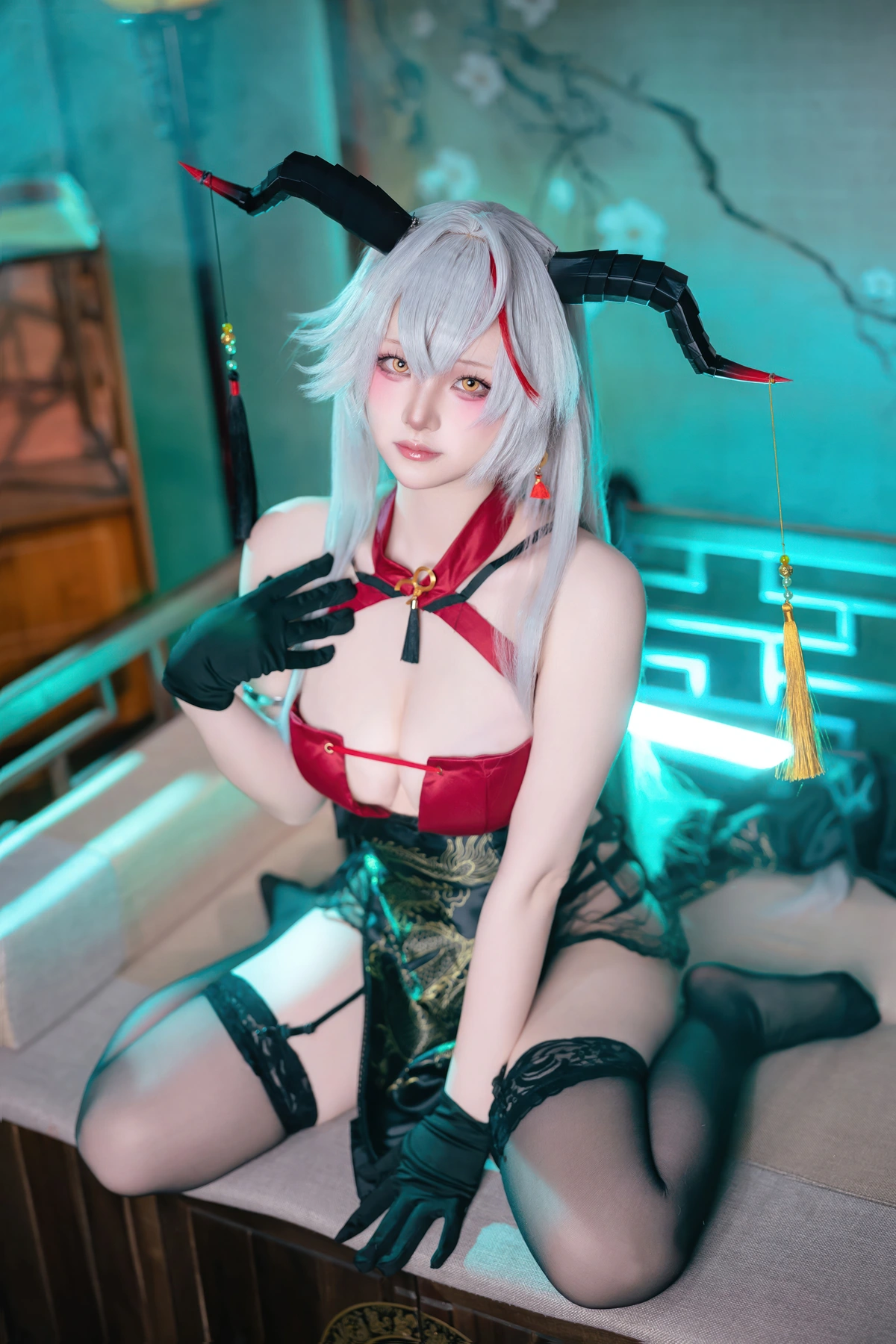 Cosplay 屿鱼 – 碧蓝航线 埃吉尔旗袍