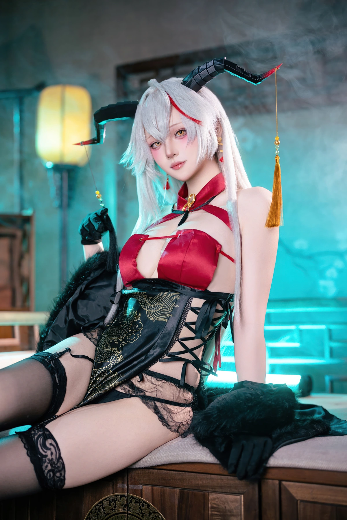 Cosplay 屿鱼 – 碧蓝航线 埃吉尔旗袍