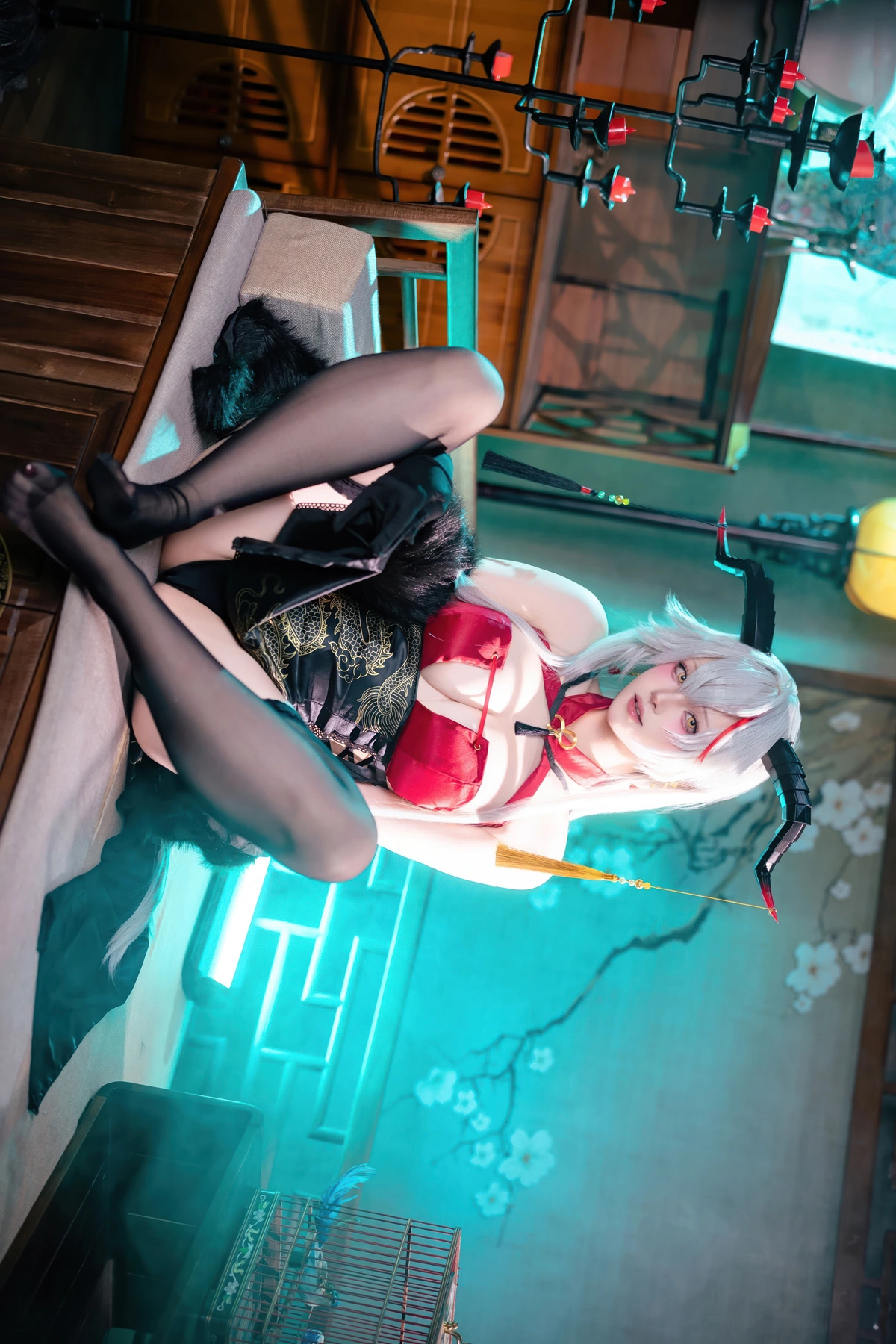 Cosplay 屿鱼 – 碧蓝航线 埃吉尔旗袍