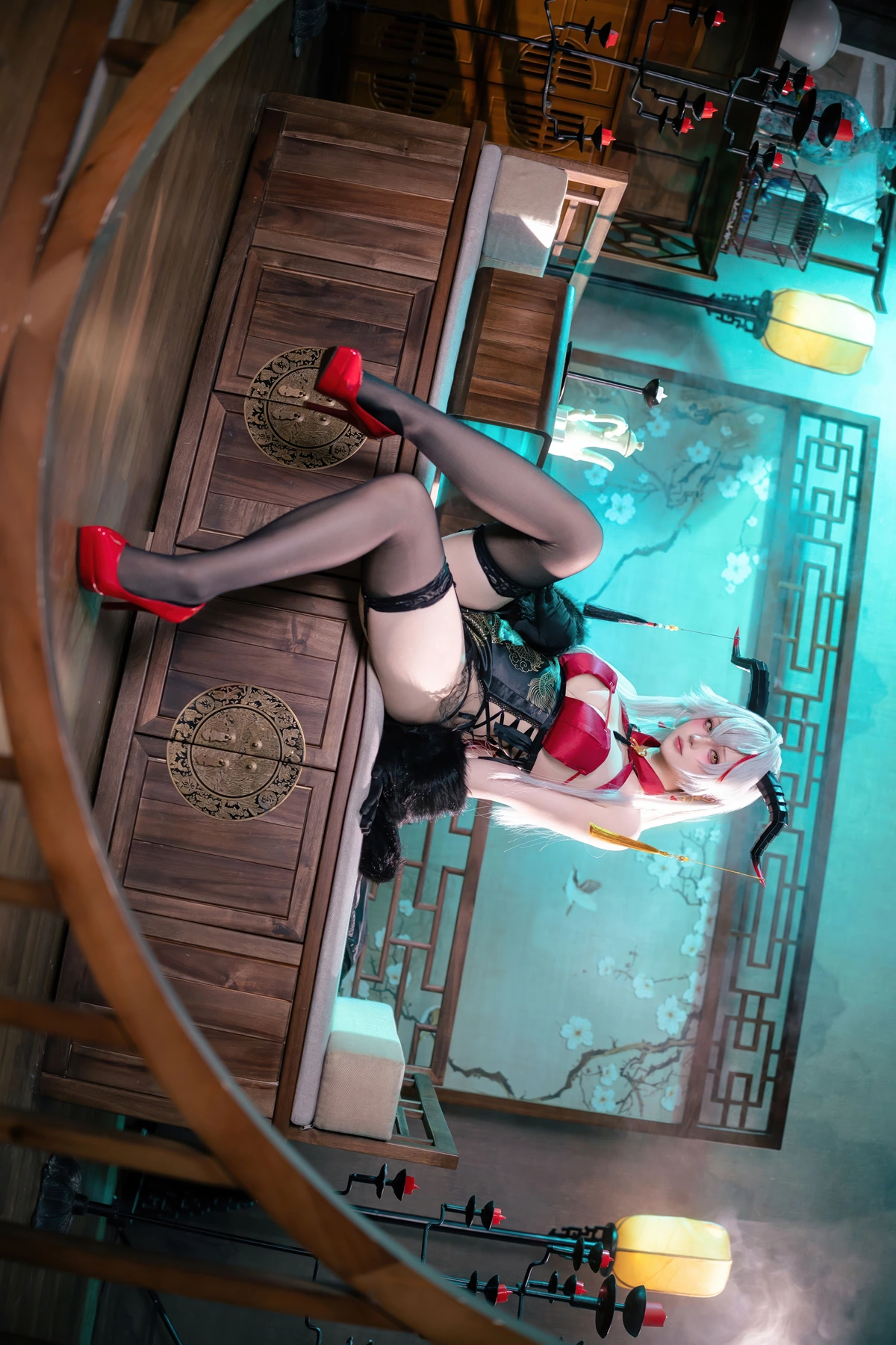 Cosplay 屿鱼 – 碧蓝航线 埃吉尔旗袍