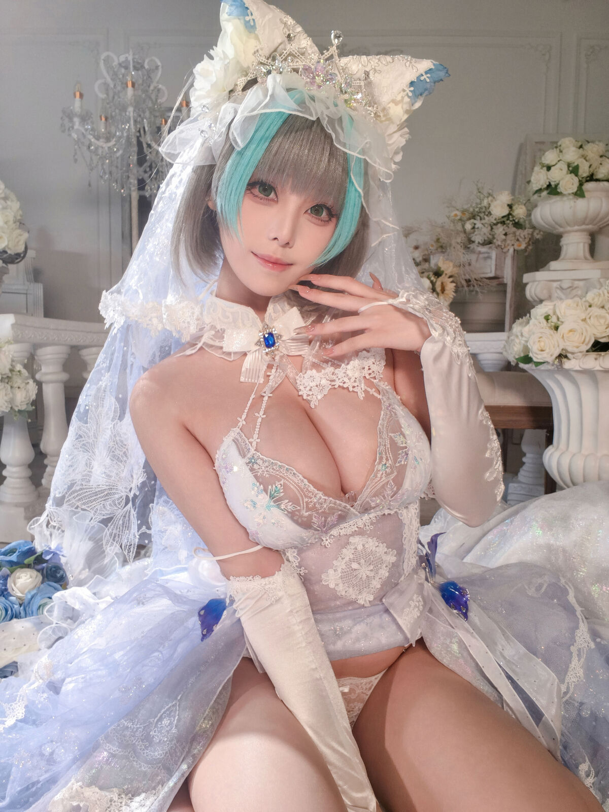 Coser@蜜汁猫裘 - 碧蓝航线 柴郡 花嫁 Part01