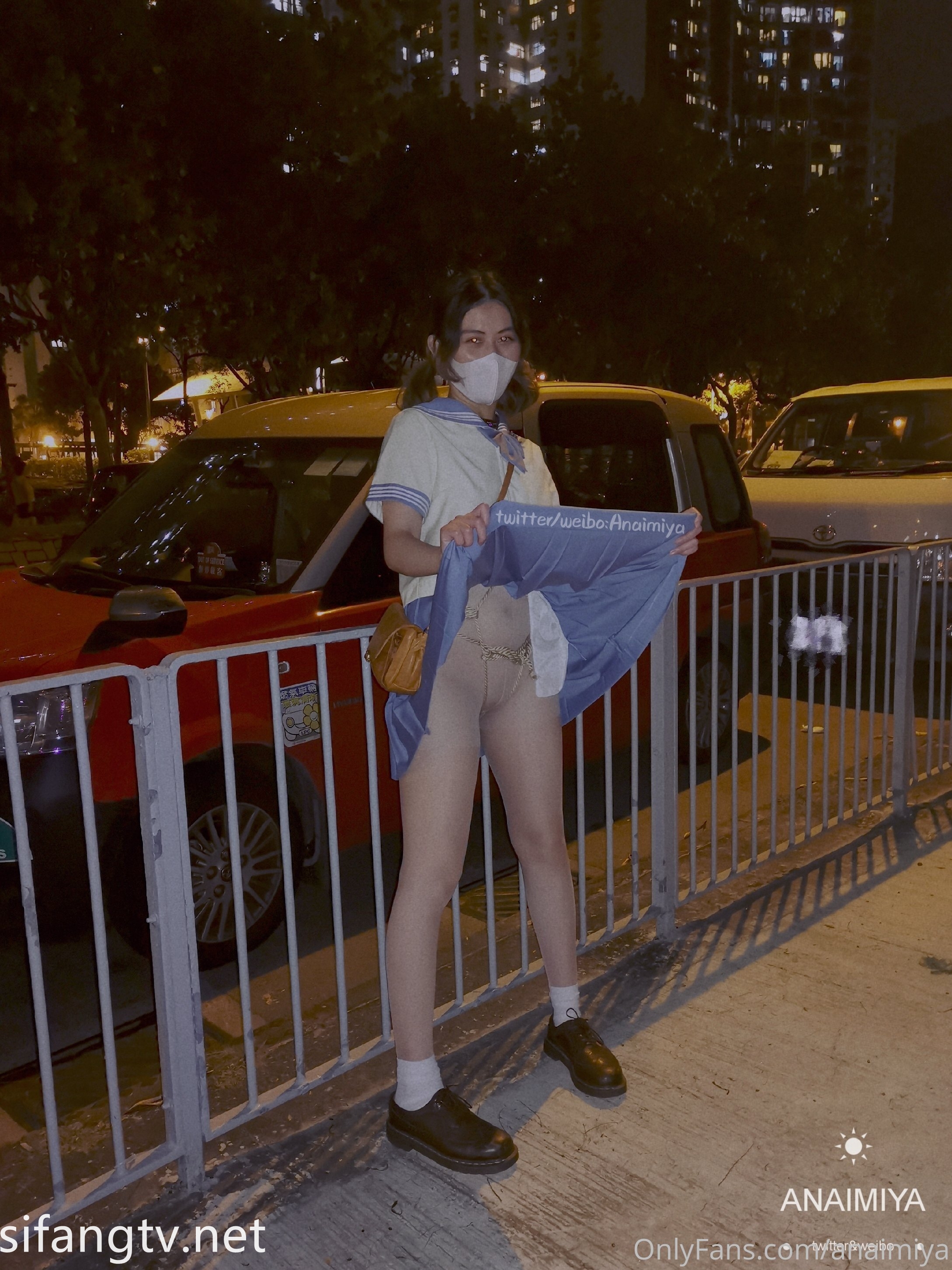 抖音、快手全网同名，极品网红福利姬【奶咪】未流出OF收费3部-户外露出