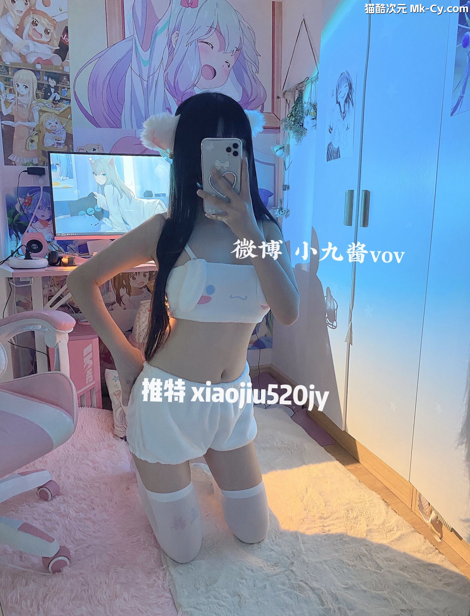 最新网红瓜曝光，抖音二次元卡哇伊可盐可甜高颜美少女【小九酱】露脸定制私拍，美鲍美菊道具自慰啪啪呻吟销魂，撸点很高