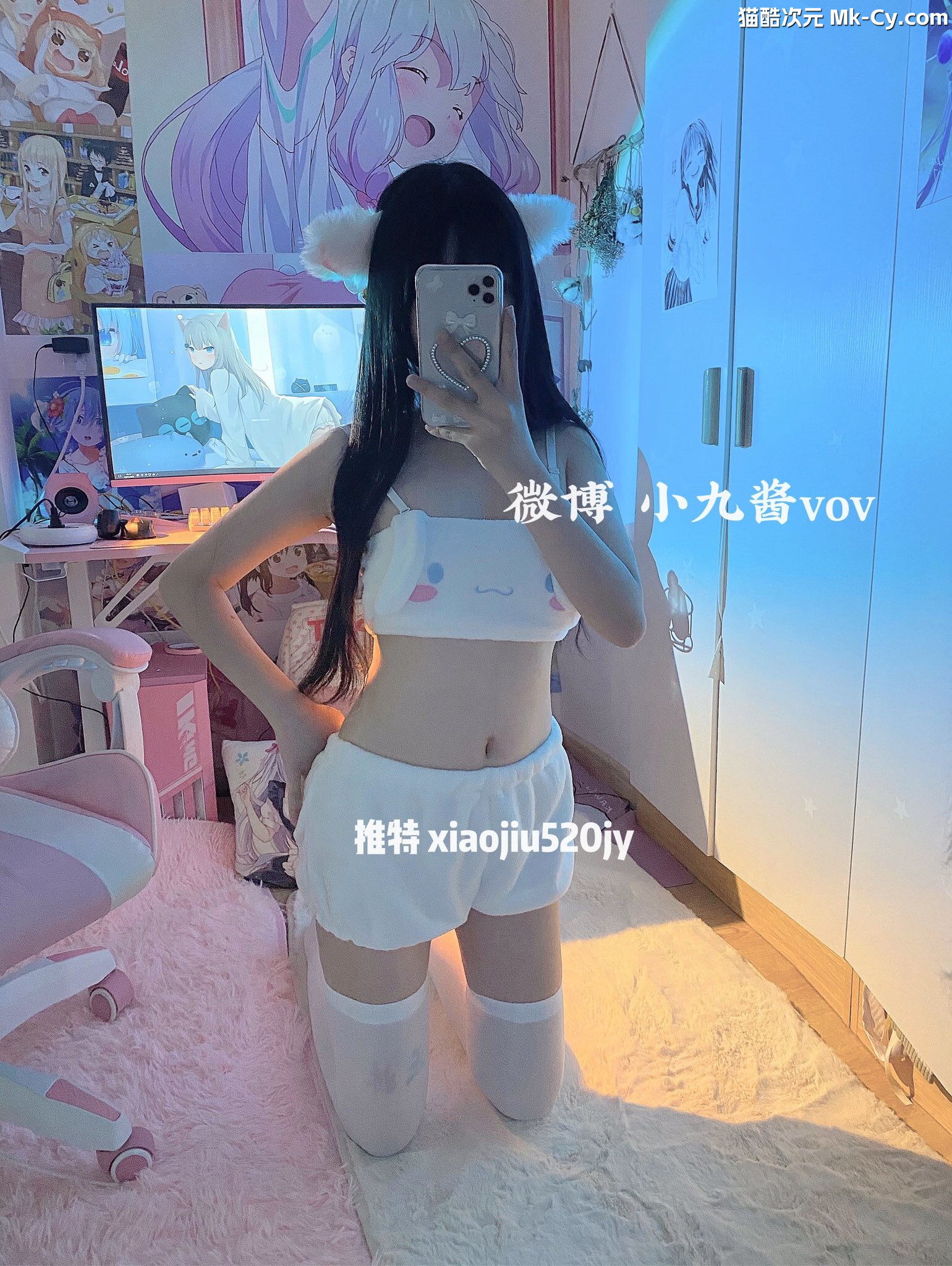 最新网红瓜曝光，抖音二次元卡哇伊可盐可甜高颜美少女【小九酱】露脸定制私拍，美鲍美菊道具自慰啪啪呻吟销魂，撸点很高