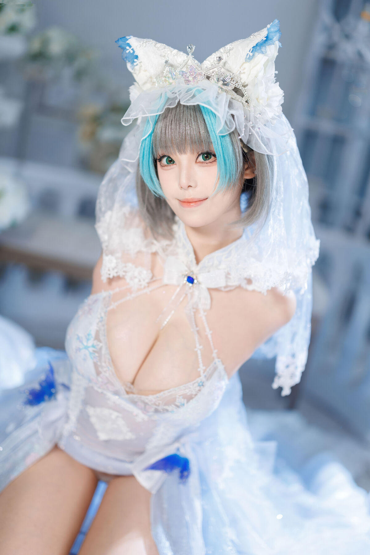 Coser@蜜汁猫裘 - 碧蓝航线 柴郡 花嫁 Part01