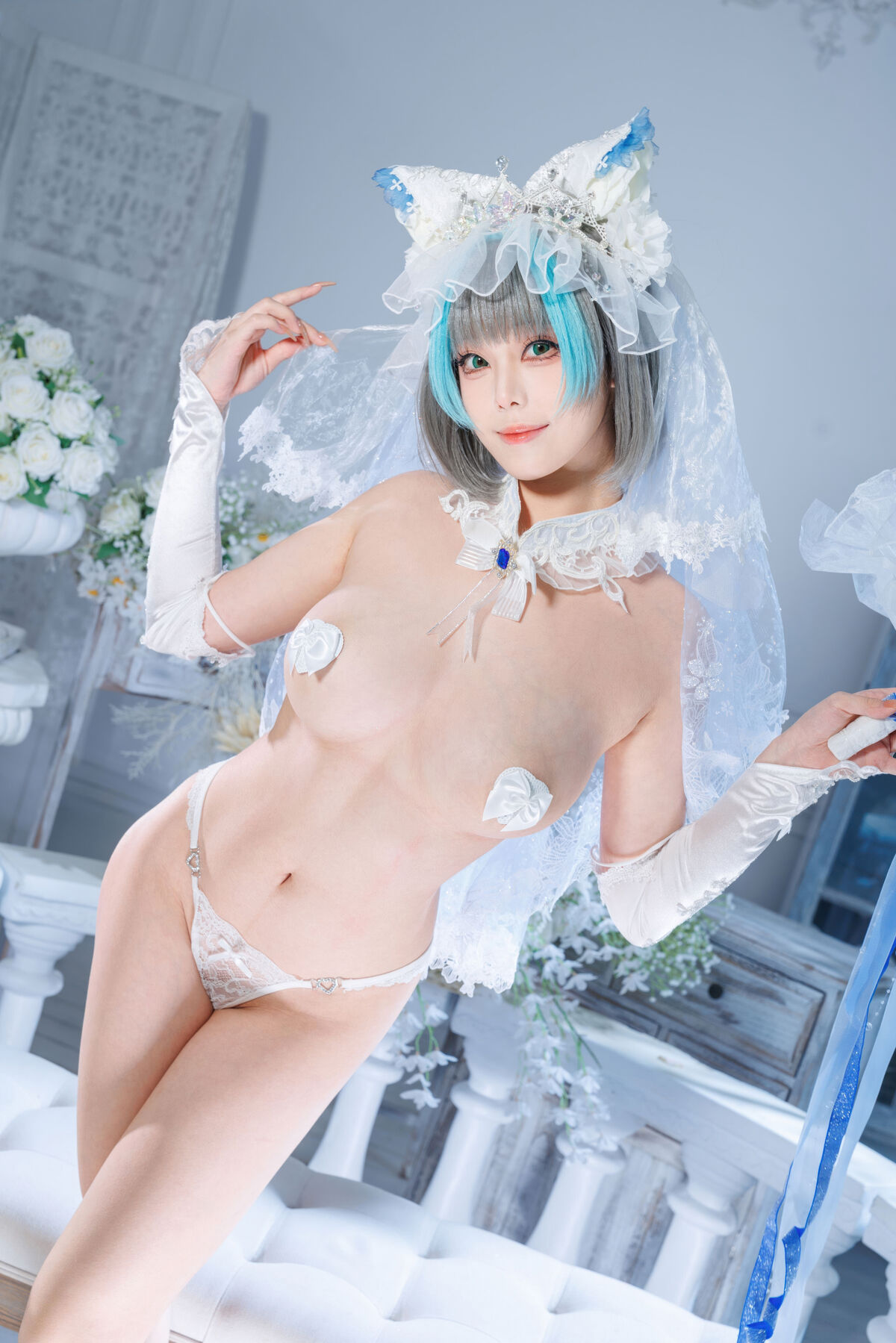 Coser@蜜汁猫裘 - 碧蓝航线 柴郡 花嫁 Part02