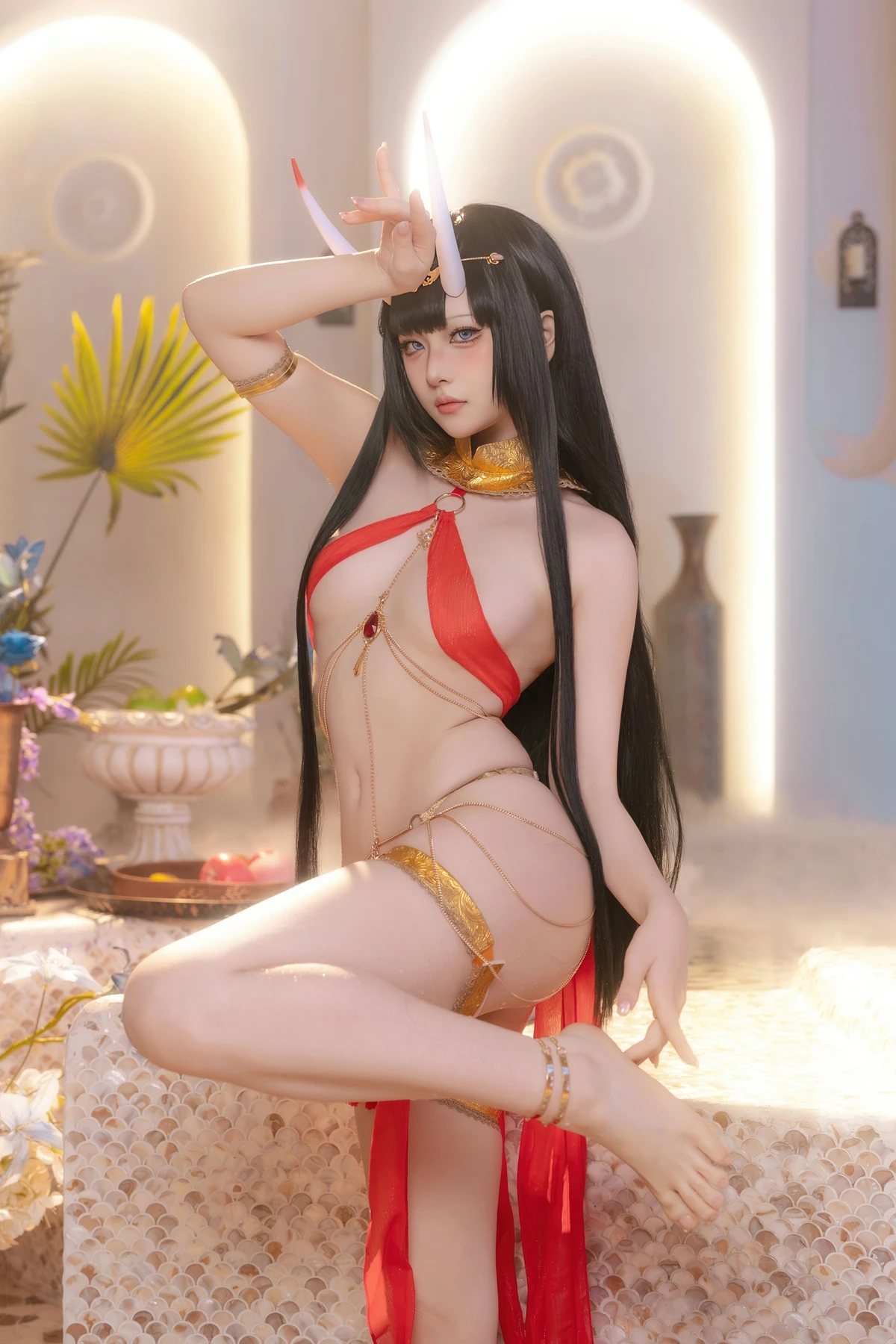 Cosplay 屿鱼 – 碧蓝航线 能代 赤纱浴影