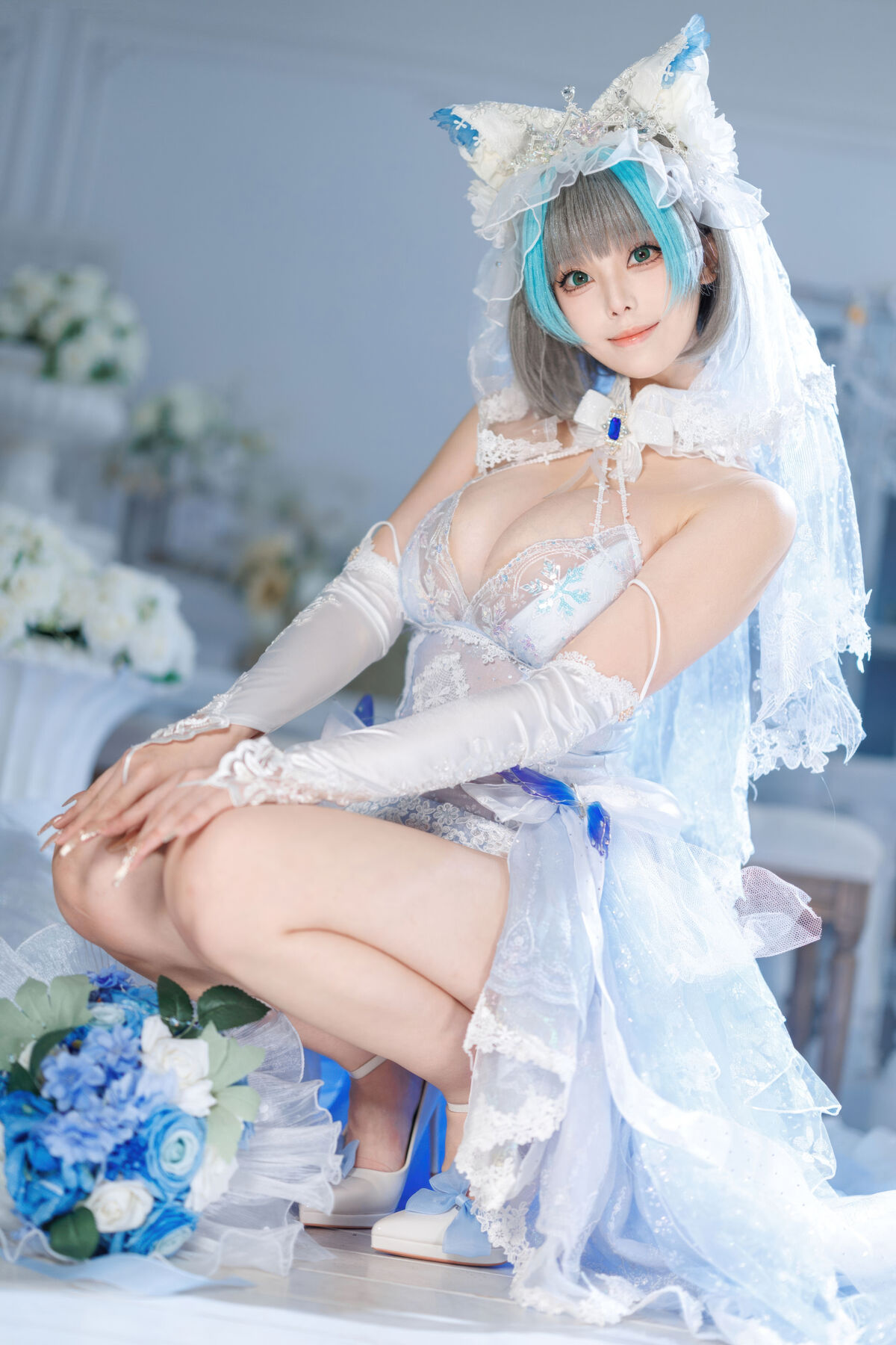 Coser@蜜汁猫裘 - 碧蓝航线 柴郡 花嫁 Part02