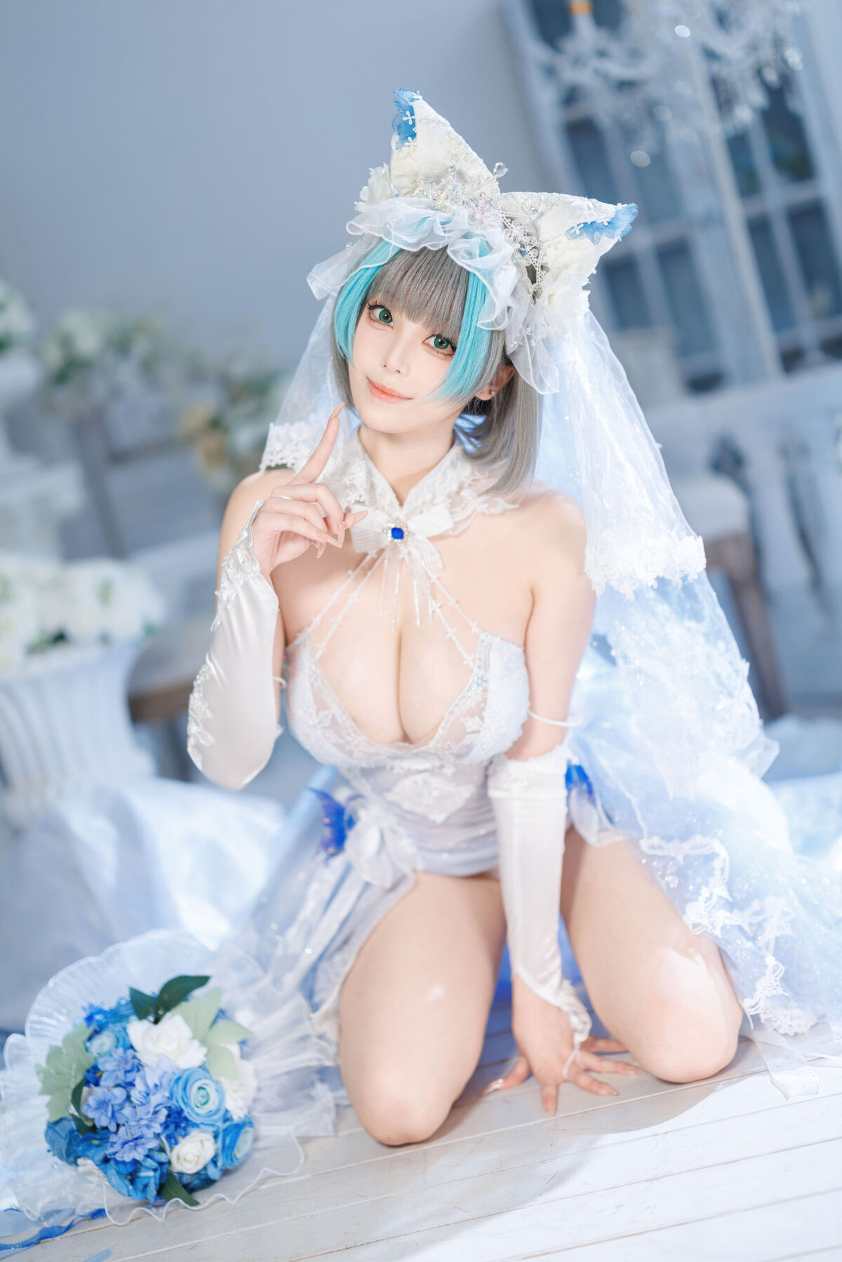 Coser@蜜汁猫裘 - 碧蓝航线 柴郡 花嫁 Part01