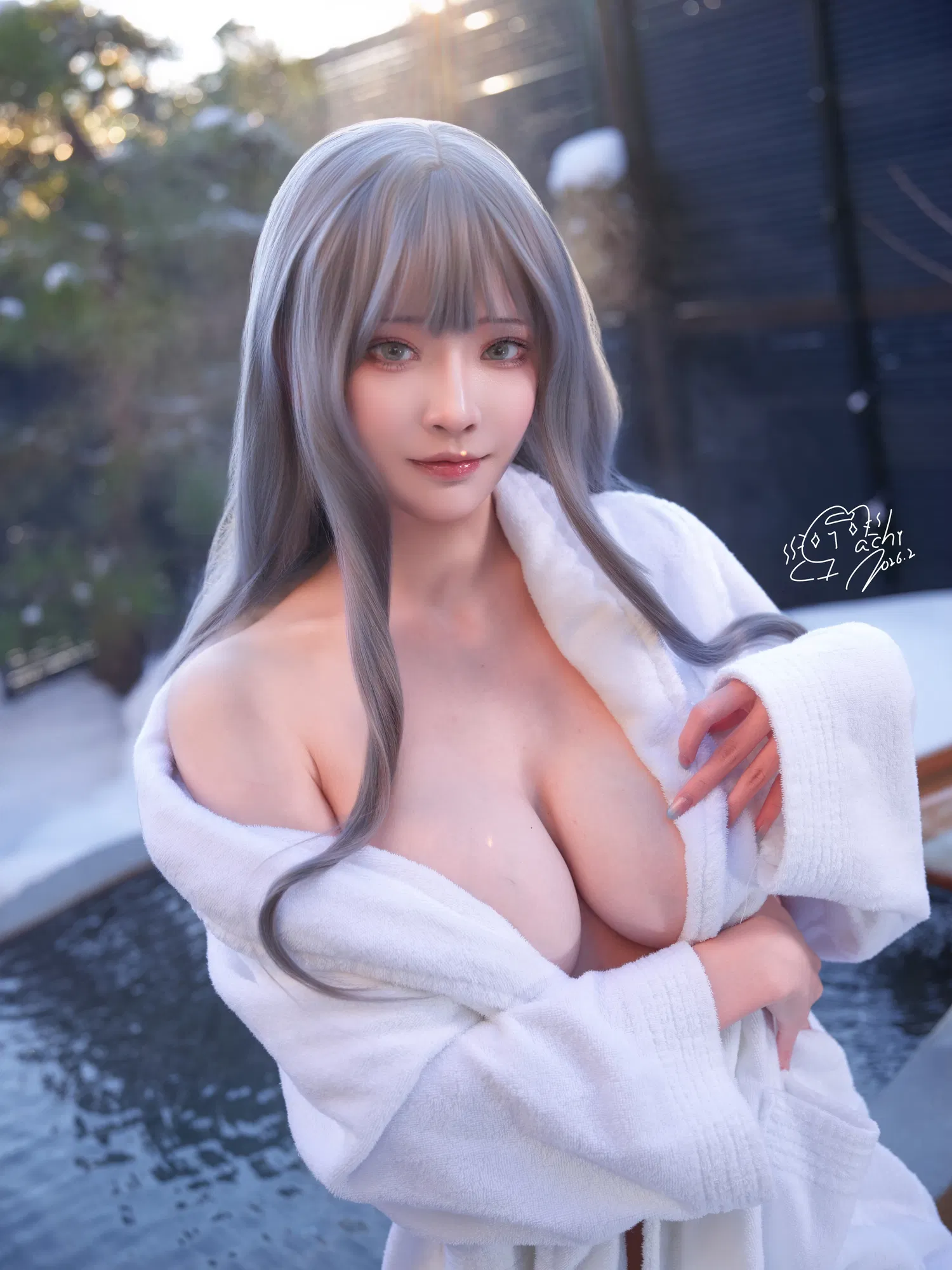 [Cosplay] Machi馬吉 冬温泉写真