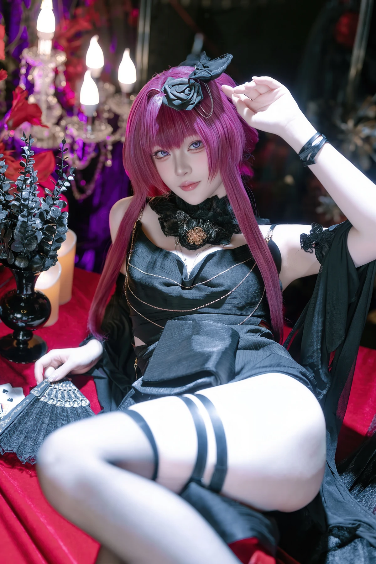 Cosplay 屿鱼 – 崩坏 星穹铁道 卡芙卡 缚月之夜