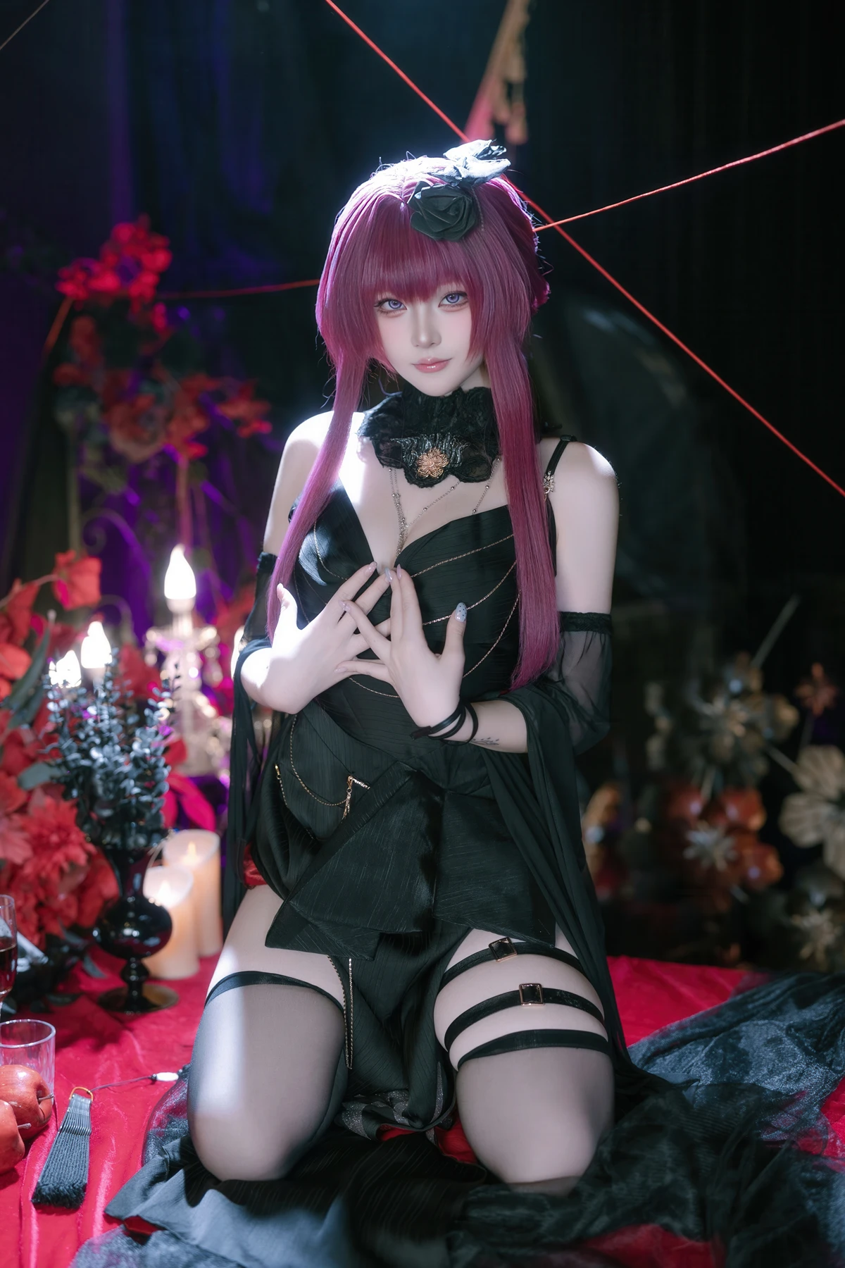 Cosplay 屿鱼 – 崩坏 星穹铁道 卡芙卡 缚月之夜