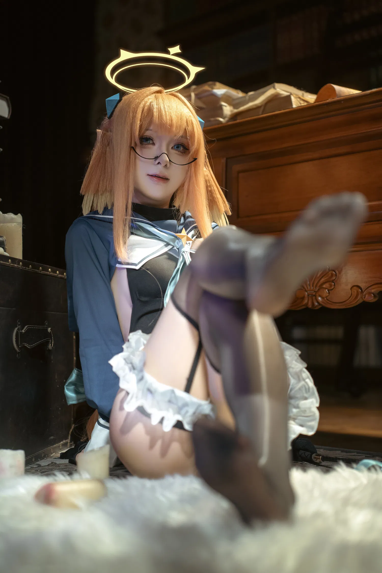 [Cosplay] 矢量鱼 蔚蓝档案 圆堂志美子