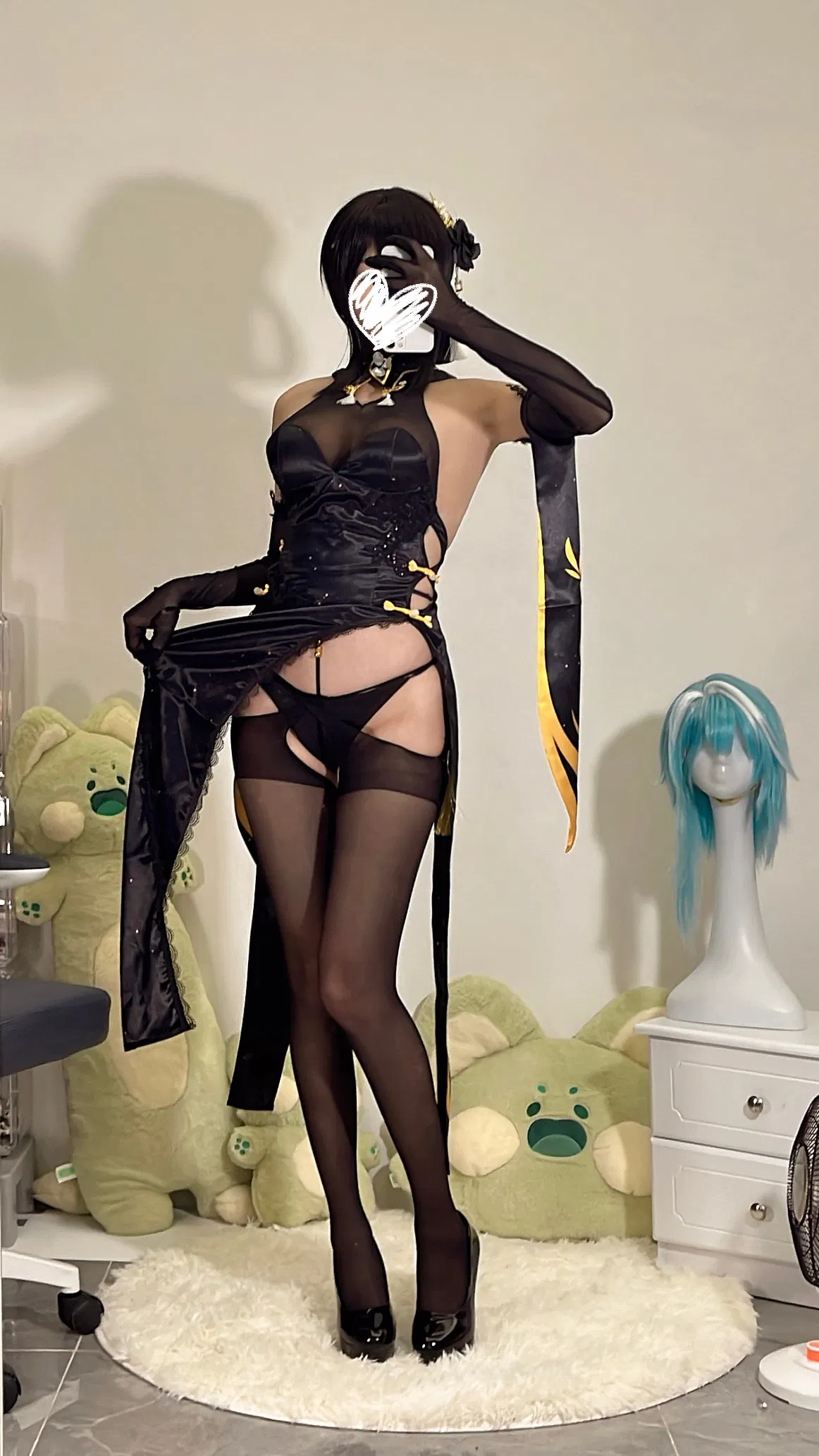 [Cosplay] 无影喵喵Ghost - 镇海黑旗袍