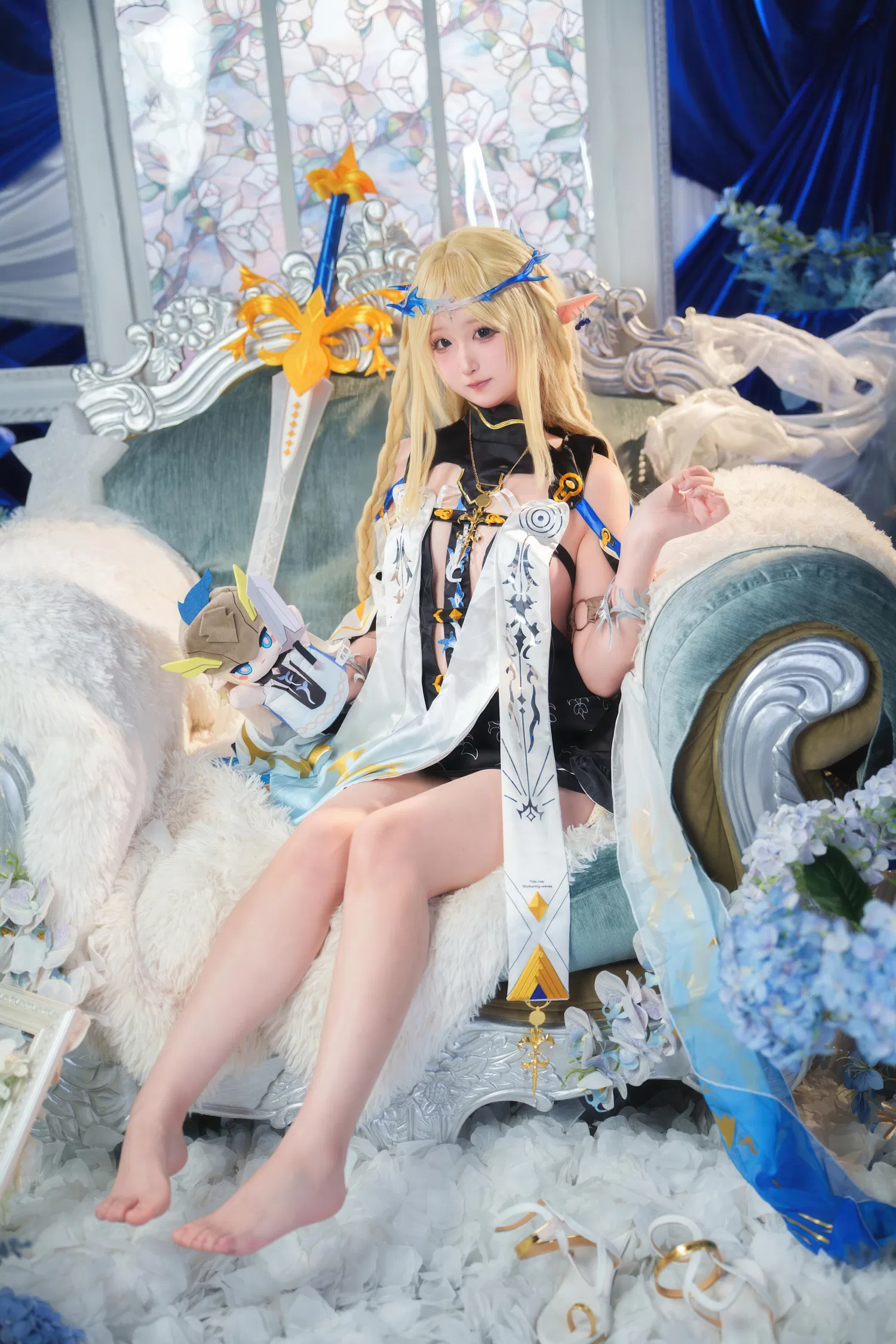 [Cosplay] Seele麦麦 - 鸣潮 菲比&卡提希娅·蓝色花海物语