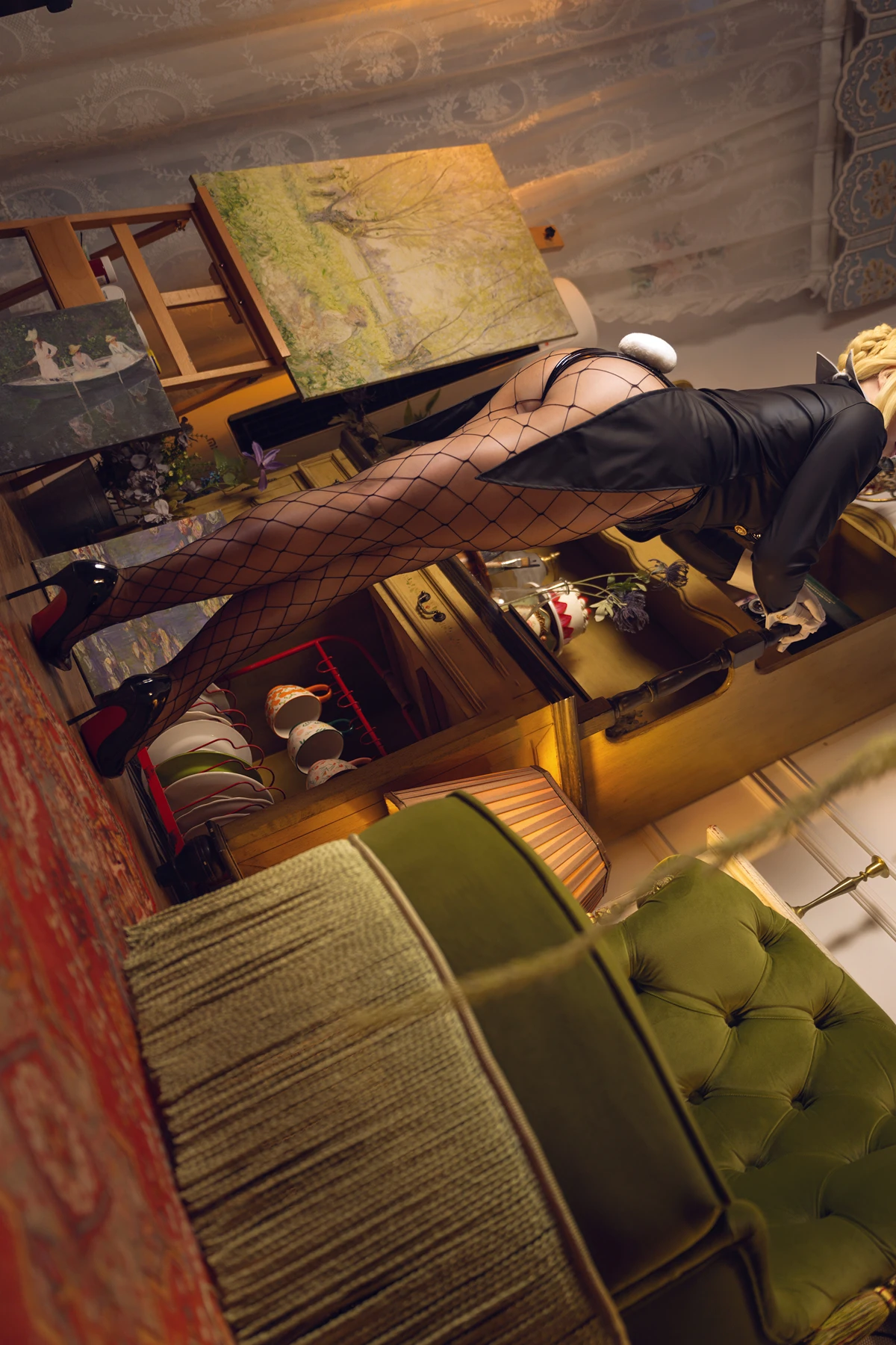 Cosplay 麻花麻花酱 – 胜利女神：妮姬 伊莱格 & 妮姬 爱德 兔女郎