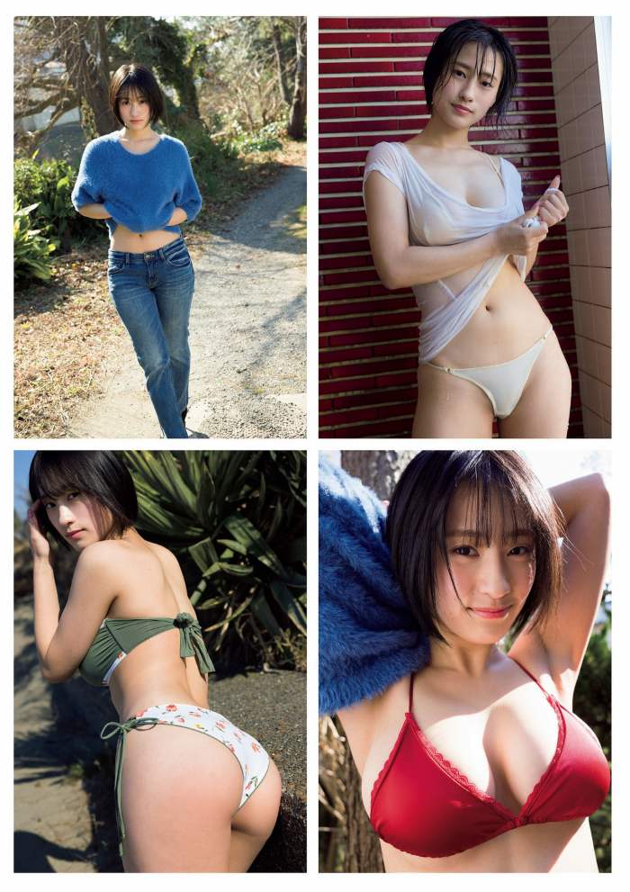 澄田綾乃 はみ出るFカップの水着グラビア画像！