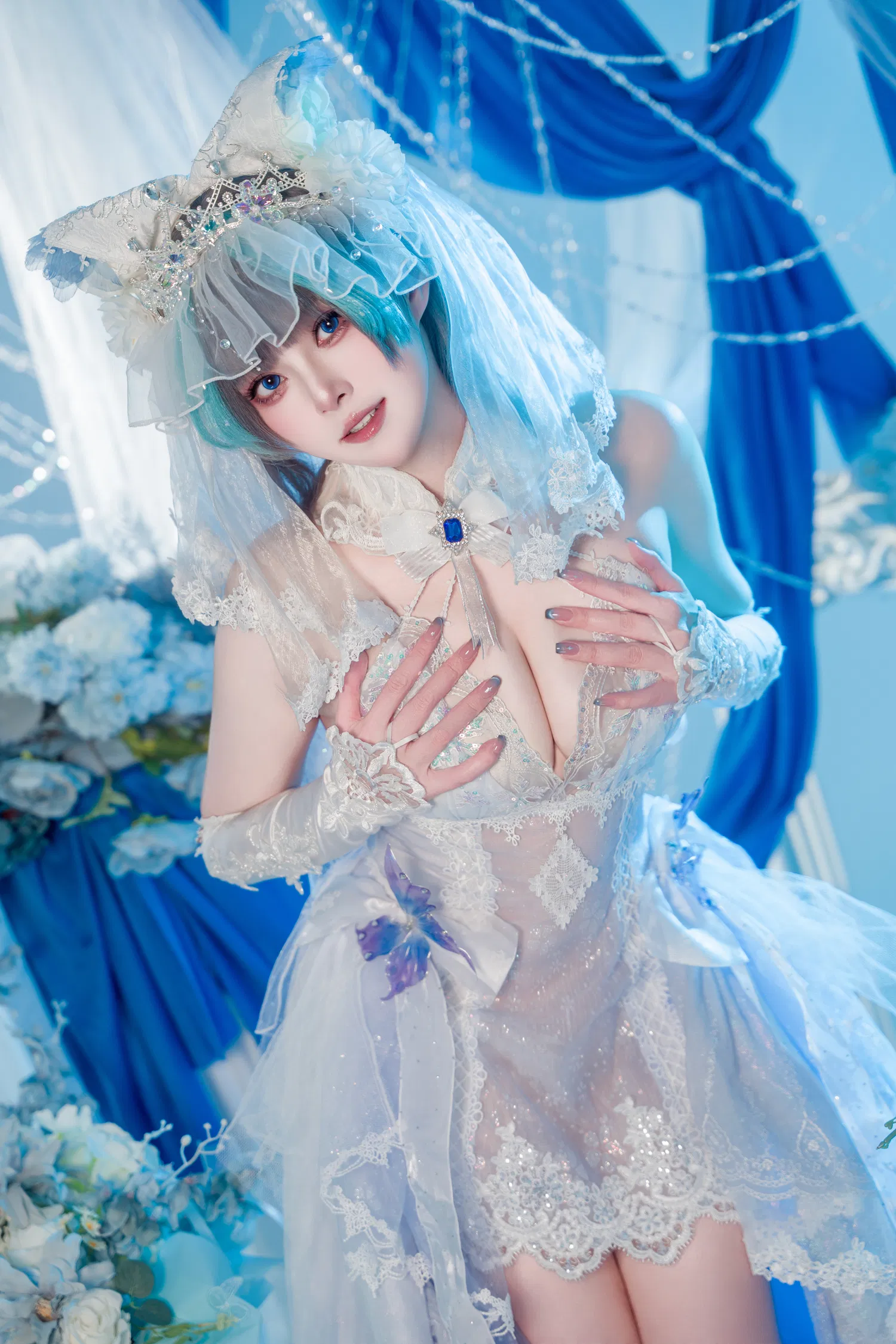[Cosplay] Natsuko夏夏子 碧蓝航线 柴郡婚纱