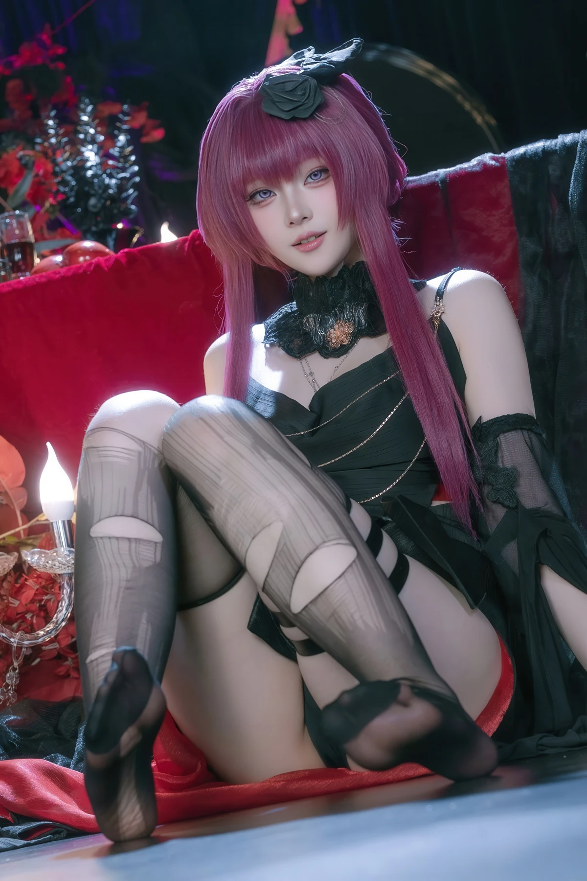 Cosplay 屿鱼 – 崩坏 星穹铁道 卡芙卡 缚月之夜