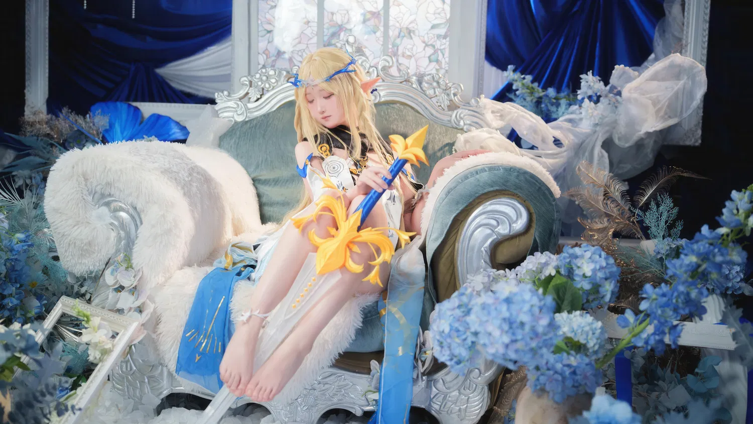 [Cosplay] Seele麦麦 - 鸣潮 菲比&卡提希娅·蓝色花海物语