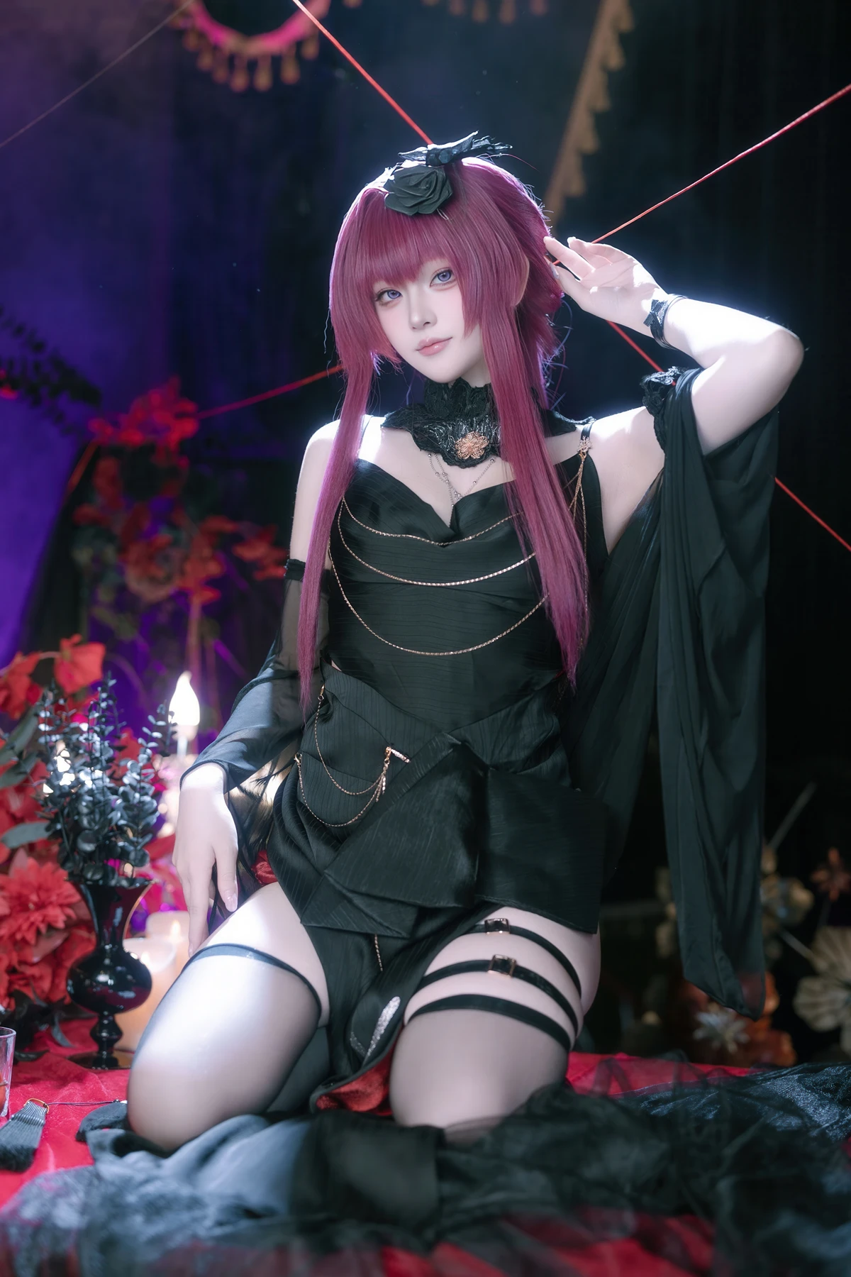 Cosplay 屿鱼 – 崩坏 星穹铁道 卡芙卡 缚月之夜