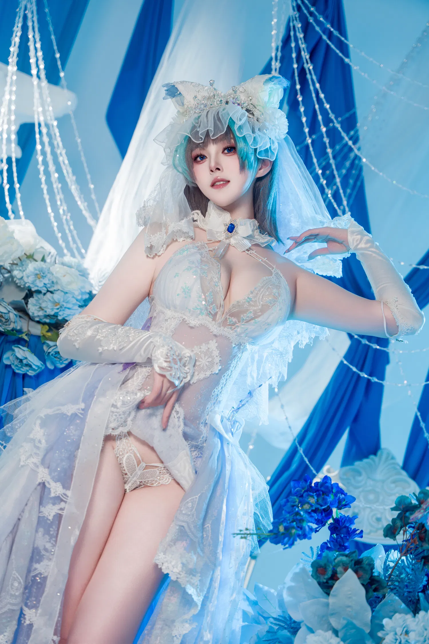 [Cosplay] Natsuko夏夏子 碧蓝航线 柴郡婚纱