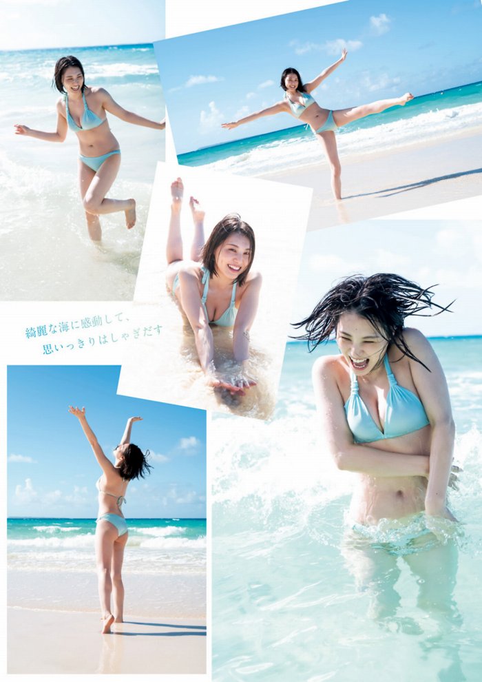 相楽伊織 けっこうボインな水着グラビア画像！