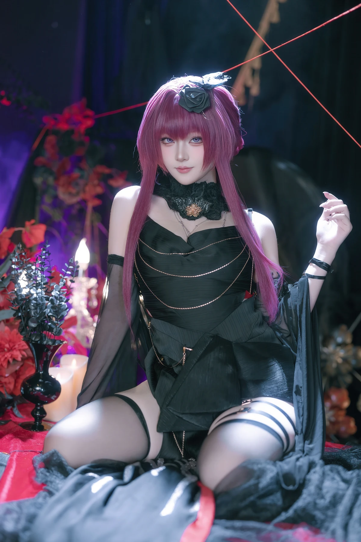 Cosplay 屿鱼 – 崩坏 星穹铁道 卡芙卡 缚月之夜