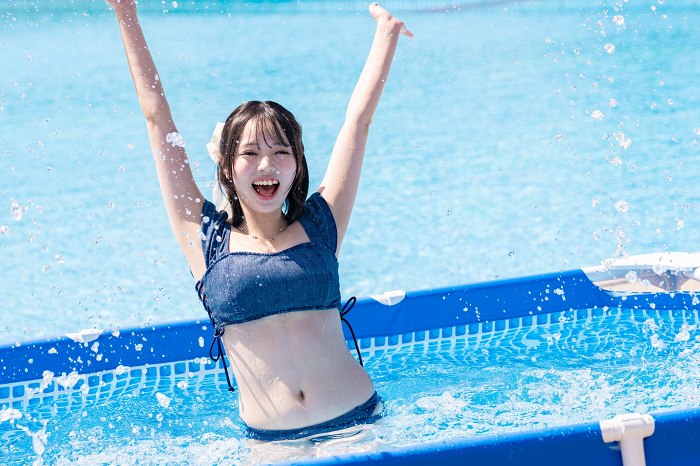 真白雪澄 Gカップボインの水着グラビア画像！