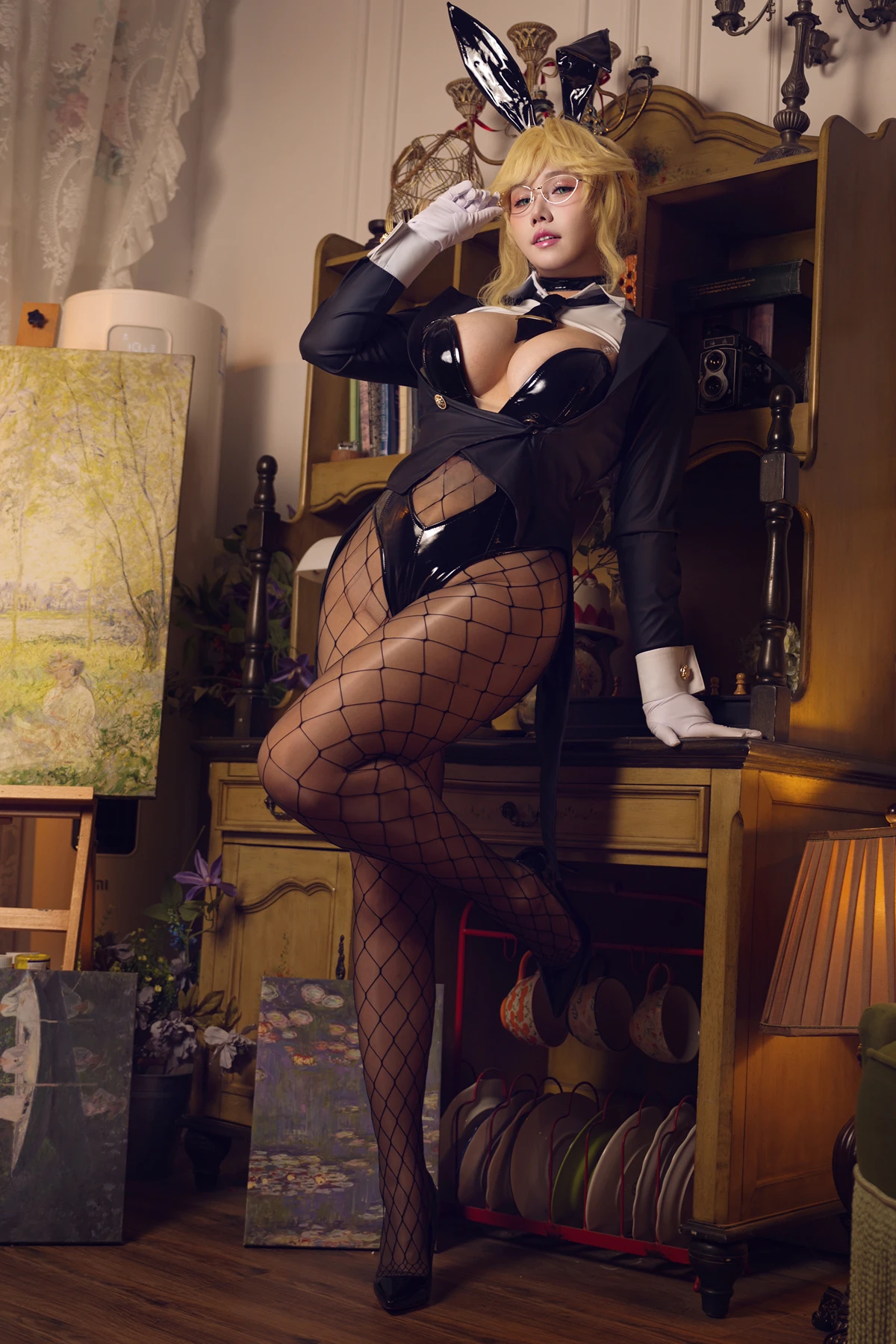 Cosplay 麻花麻花酱 – 胜利女神：妮姬 伊莱格 & 妮姬 爱德 兔女郎