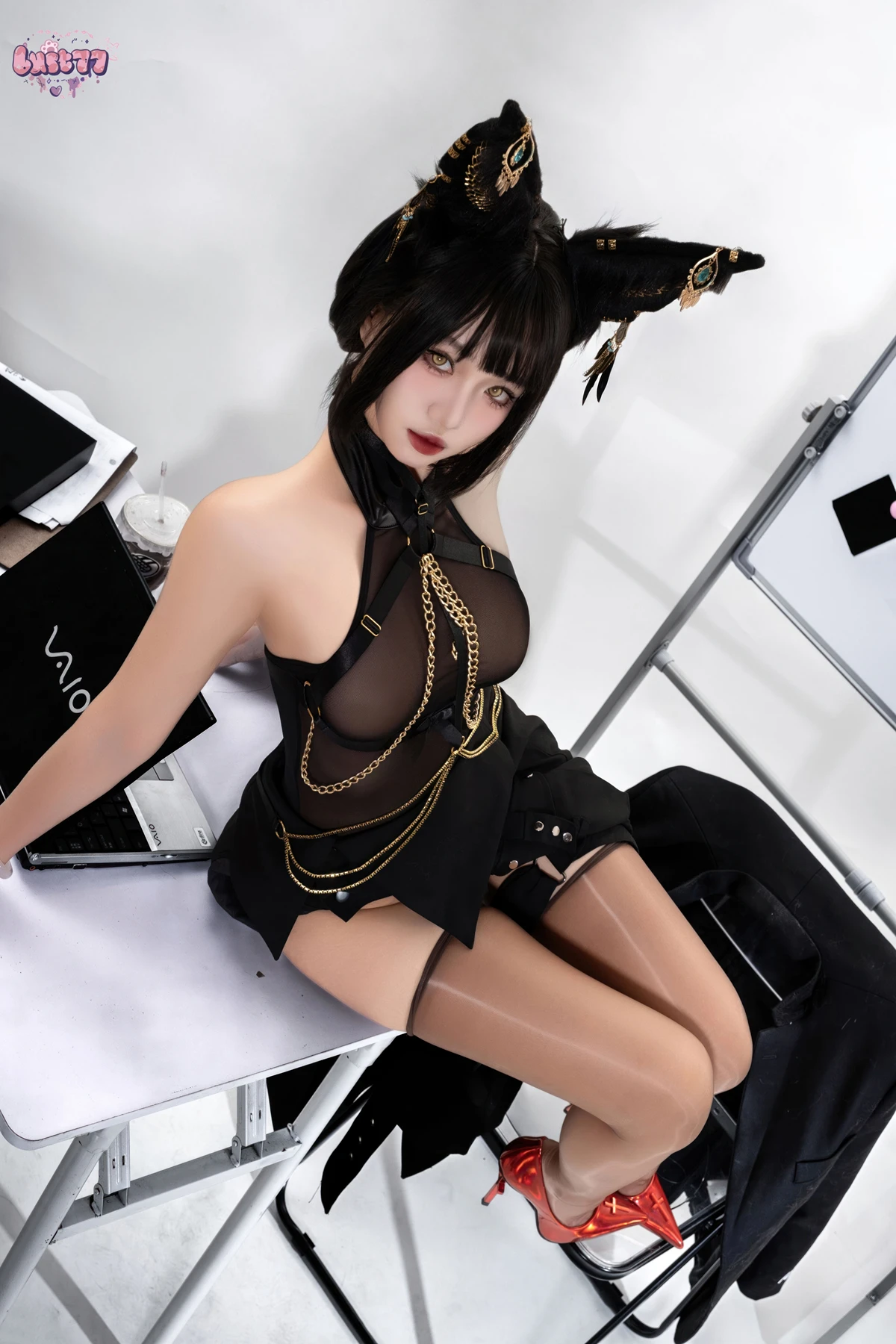 Cosplay 柒柒要乖哦 – 黑·阿努比斯 Set.01