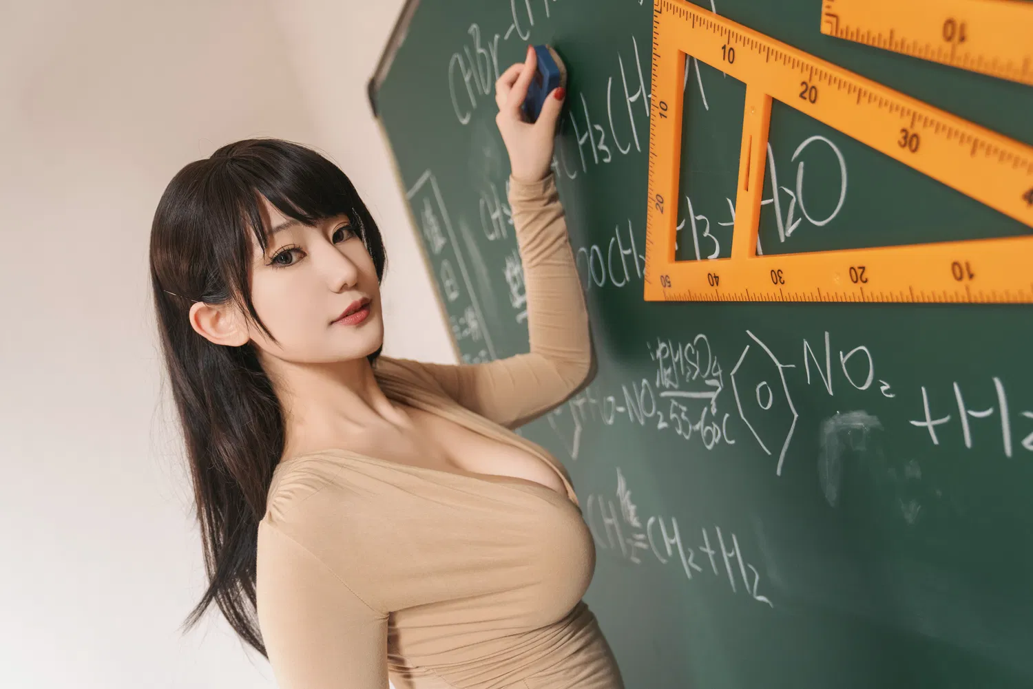 [Cosplay] 星澜是澜澜叫澜妹呀&Natsuko夏夏子 补习老师的惩罚