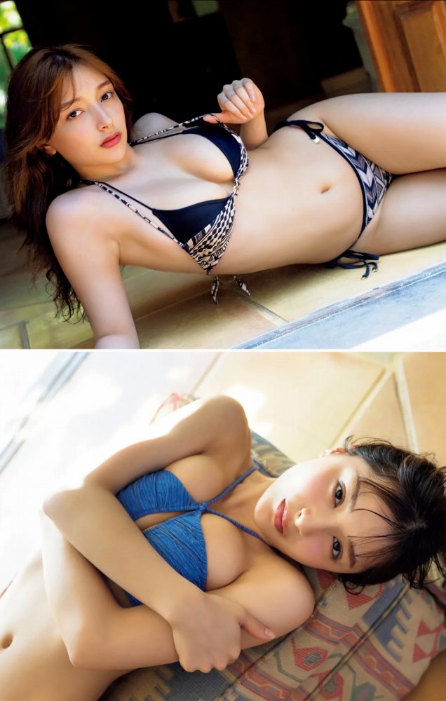 エリマリ ハーフ姉妹の水着グラビア画像！！