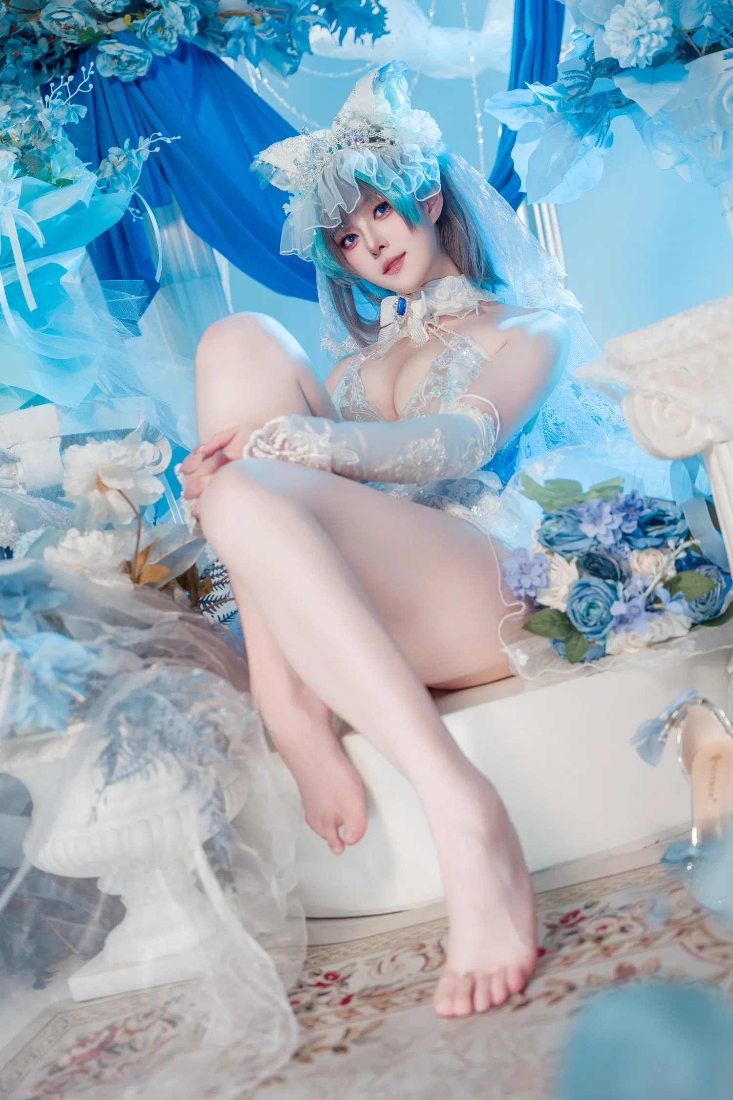 [Cosplay] Natsuko夏夏子 碧蓝航线 柴郡婚纱