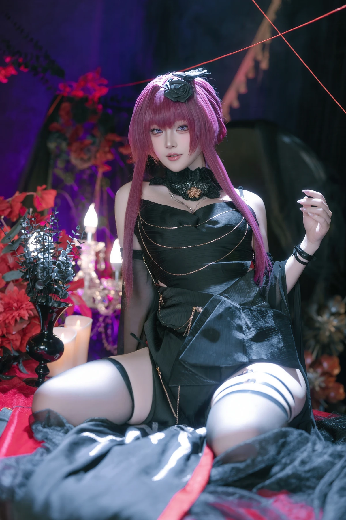 Cosplay 屿鱼 – 崩坏 星穹铁道 卡芙卡 缚月之夜