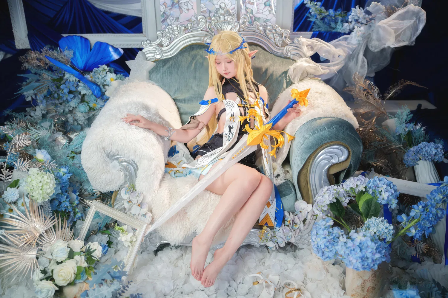 [Cosplay] Seele麦麦 - 鸣潮 菲比&卡提希娅·蓝色花海物语