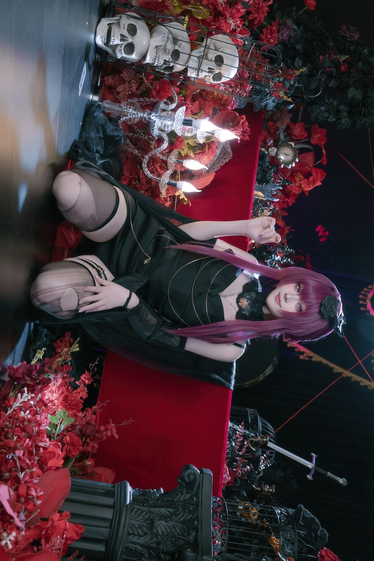 Cosplay 屿鱼 – 崩坏 星穹铁道 卡芙卡 缚月之夜