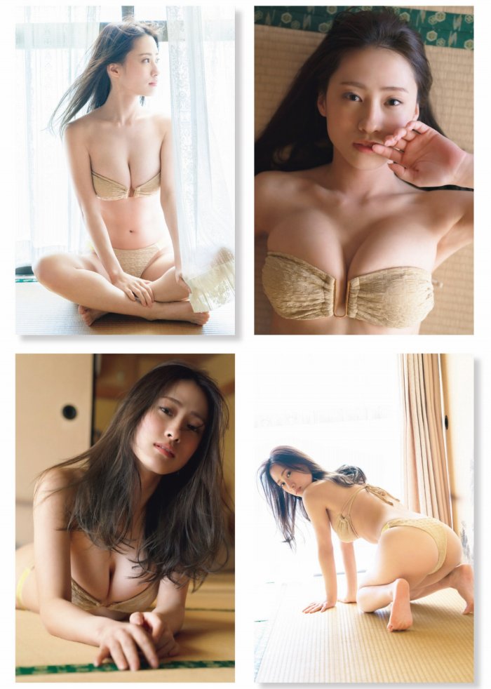 澄田綾乃 はみ出るFカップの水着グラビア画像！