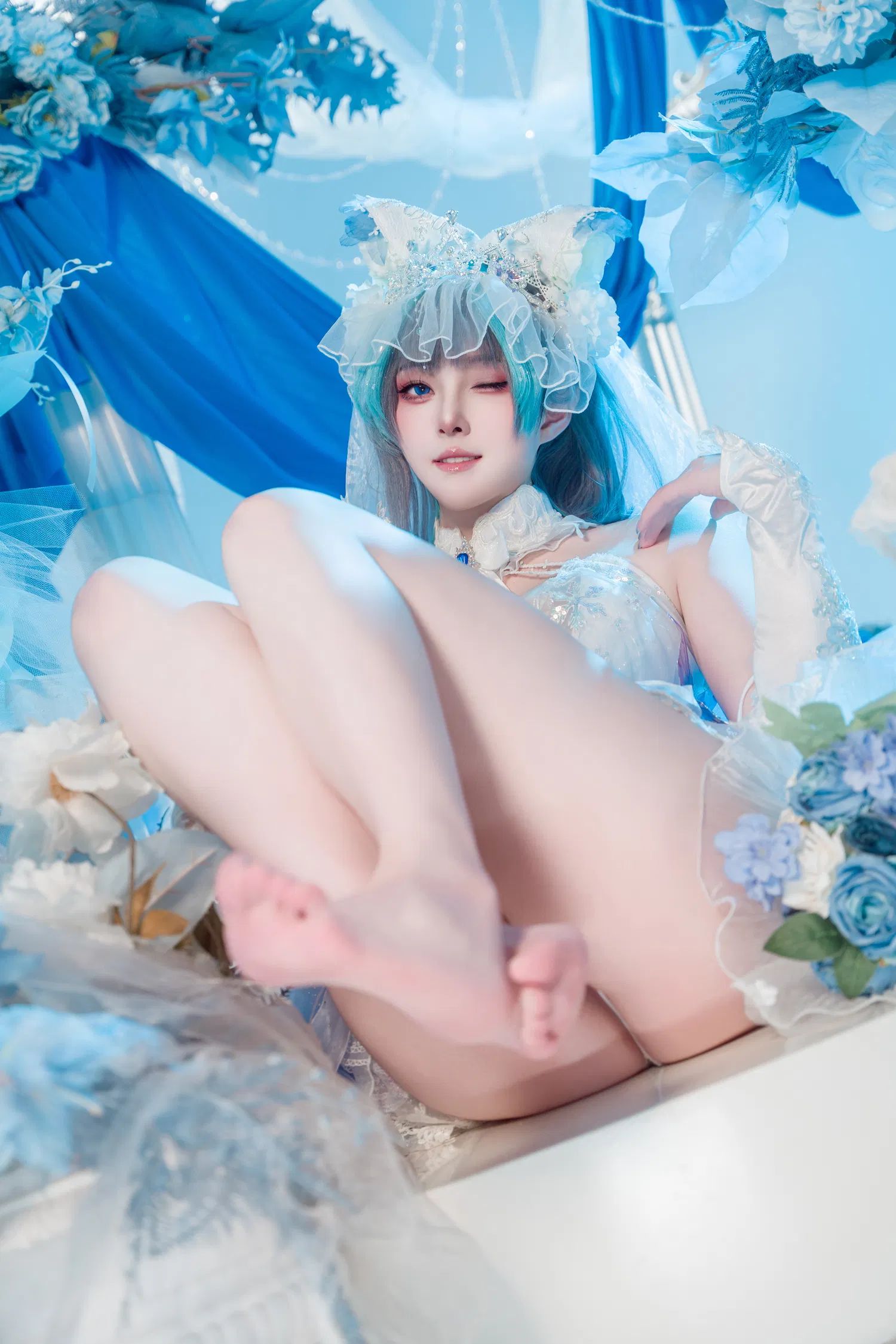 [Cosplay] Natsuko夏夏子 碧蓝航线 柴郡婚纱