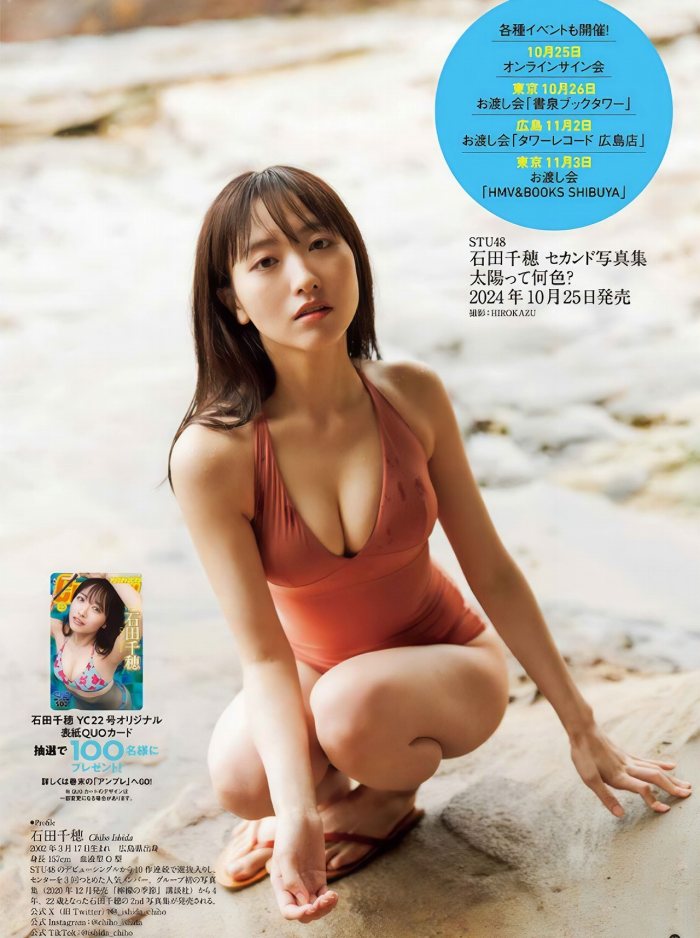 石田千穂 めちゃかわな水着グラビア画像！！