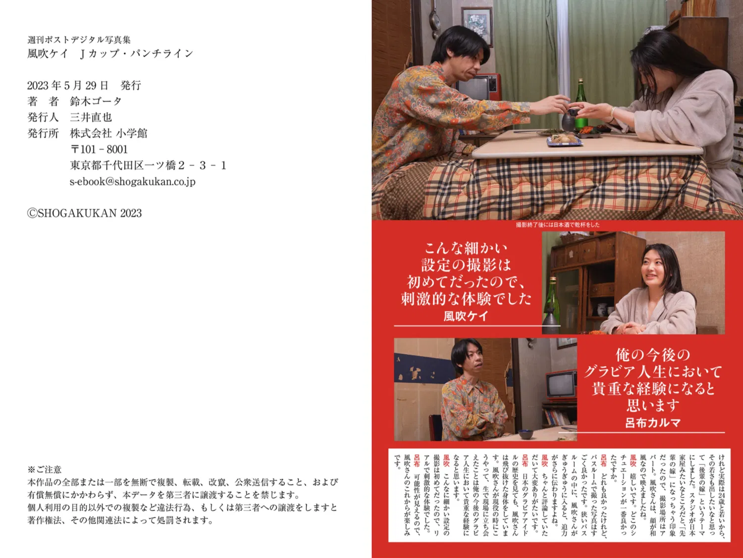 [Photobook] 週刊ポストデジタル写真集 風吹ケイ Ｊカップ パンチライン