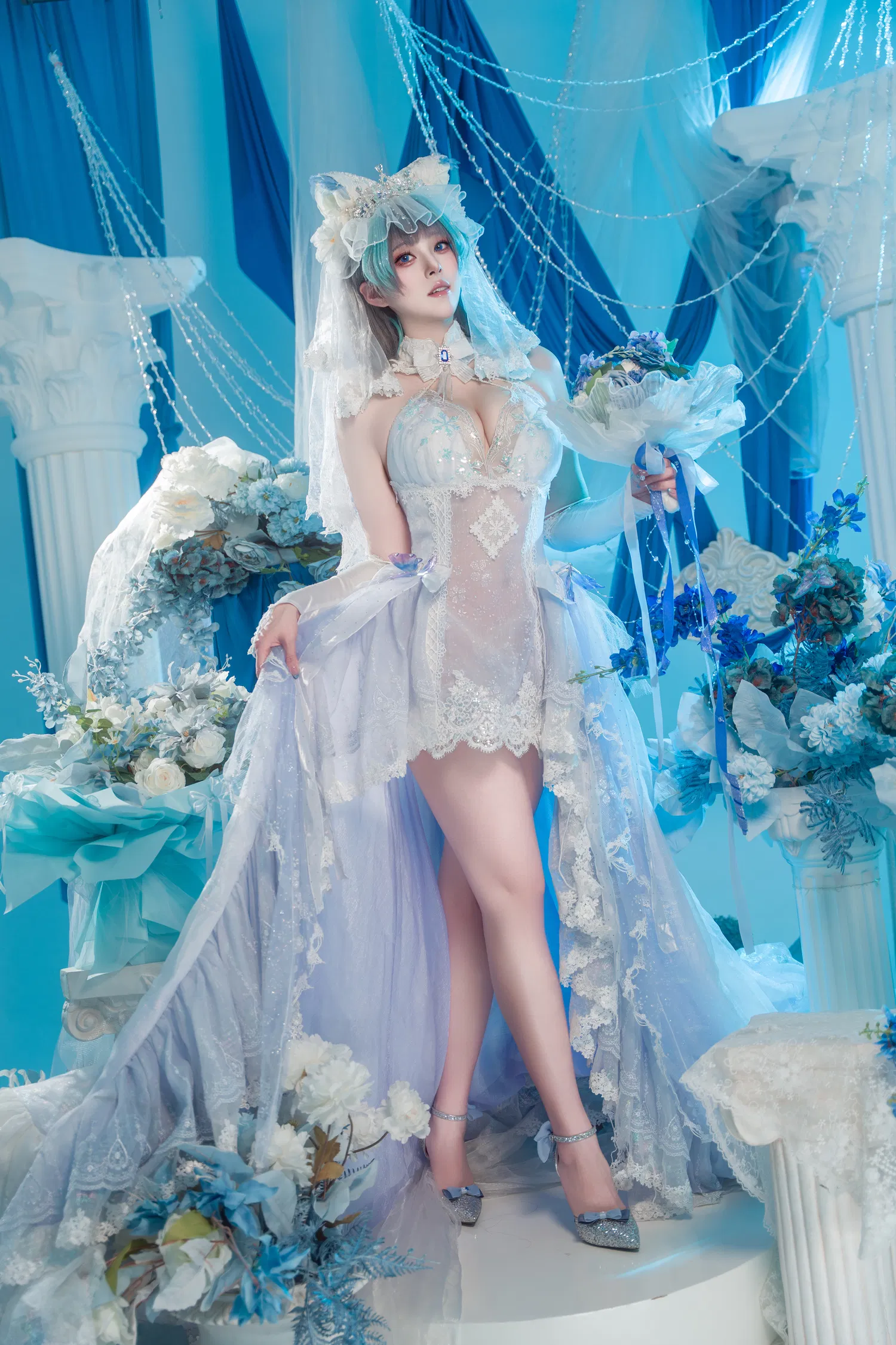 [Cosplay] Natsuko夏夏子 碧蓝航线 柴郡婚纱