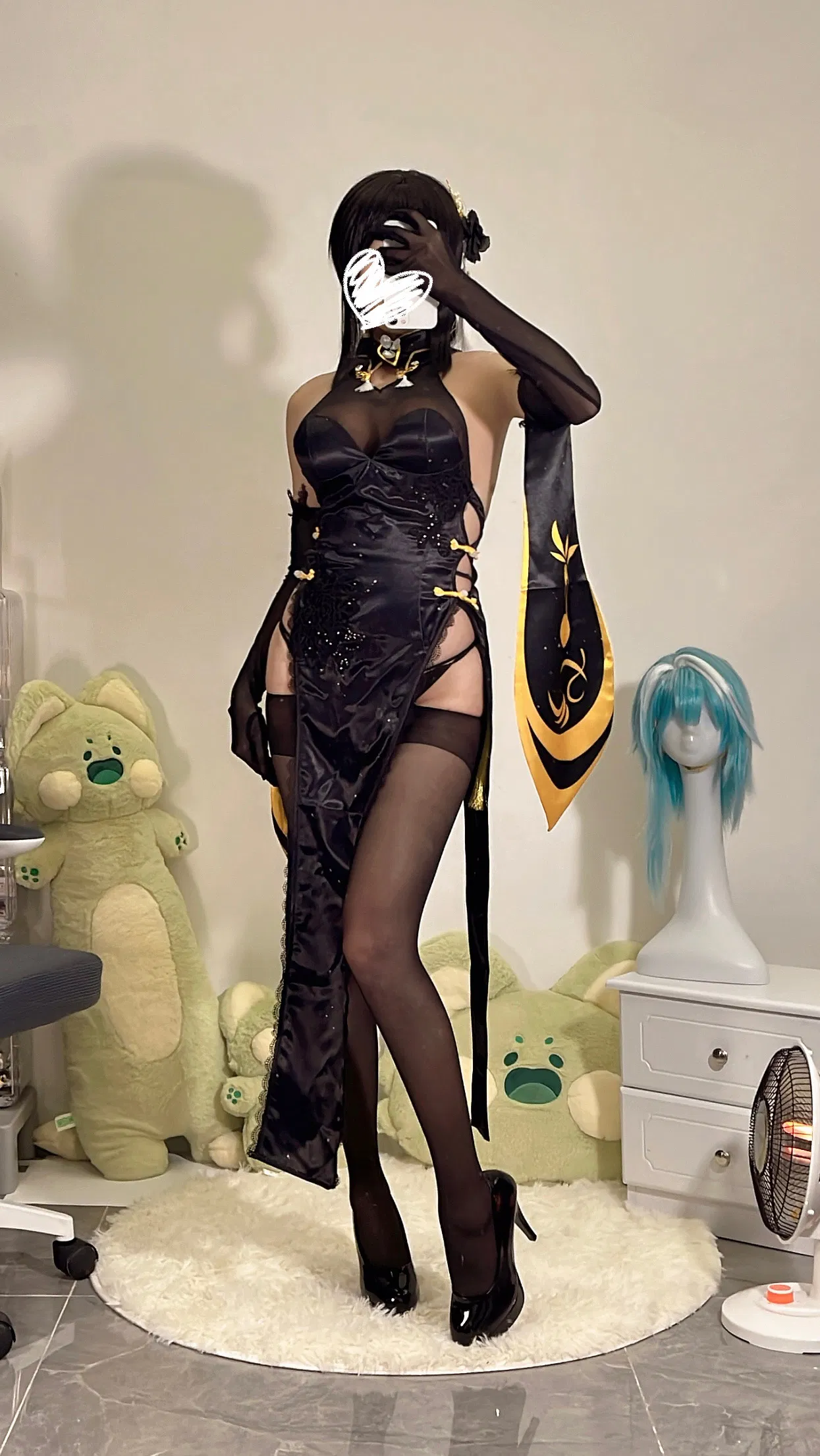 [Cosplay] 无影喵喵Ghost - 镇海黑旗袍