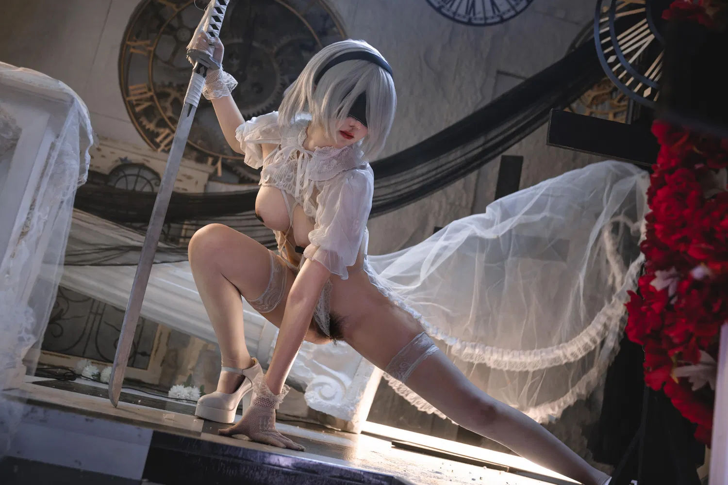 [Cosplay] 阿薰kaOri 尼尔 2B白花嫁