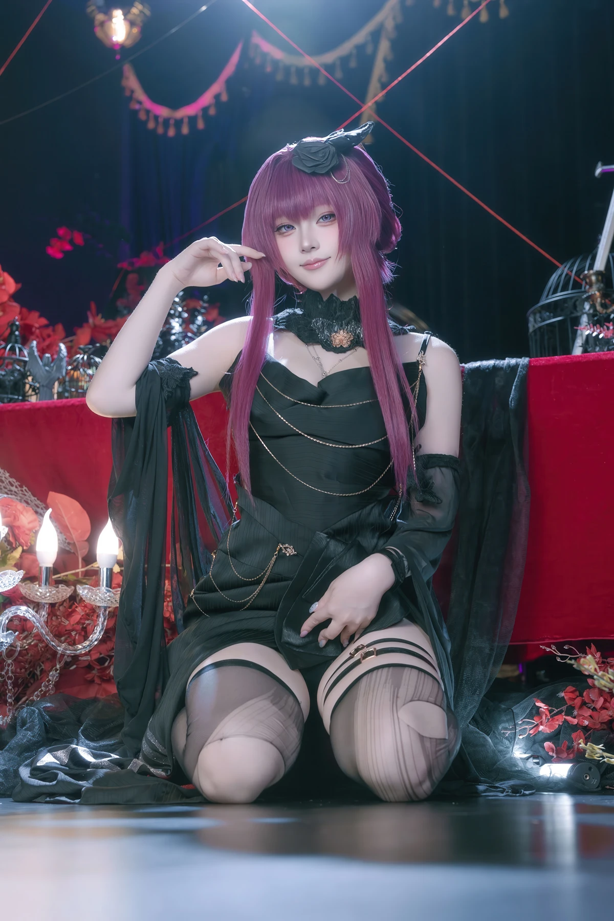 Cosplay 屿鱼 – 崩坏 星穹铁道 卡芙卡 缚月之夜