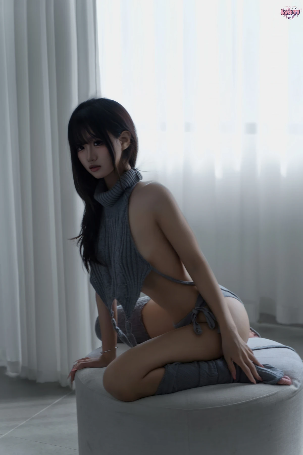 Cosplay 柒柒要乖哦 – 居家毛衣 Set.01