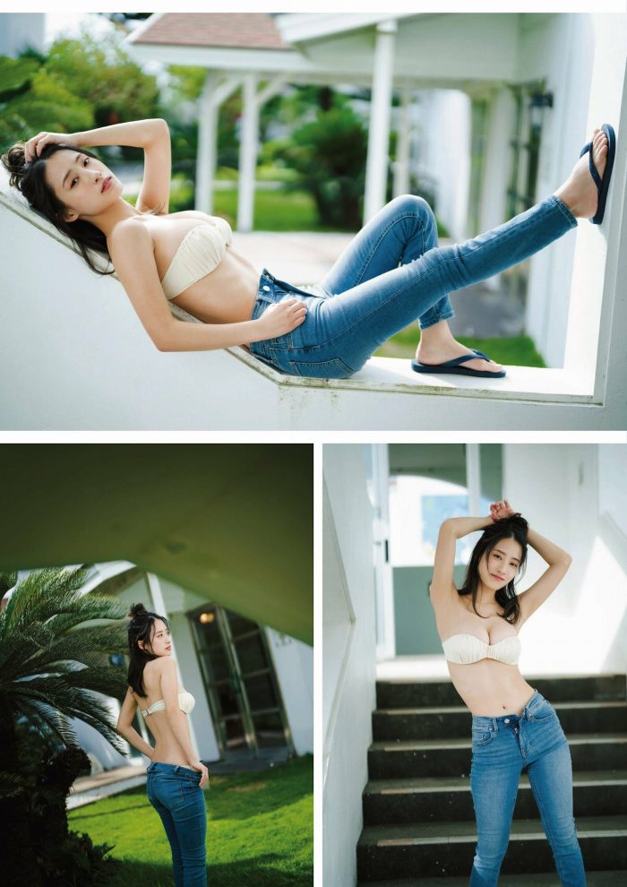 澄田綾乃 はみ出るFカップの水着グラビア画像！